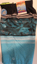 Men Swim Shorts "Zeroxposur" Size Medium {10/12} Teal microfiber NEW