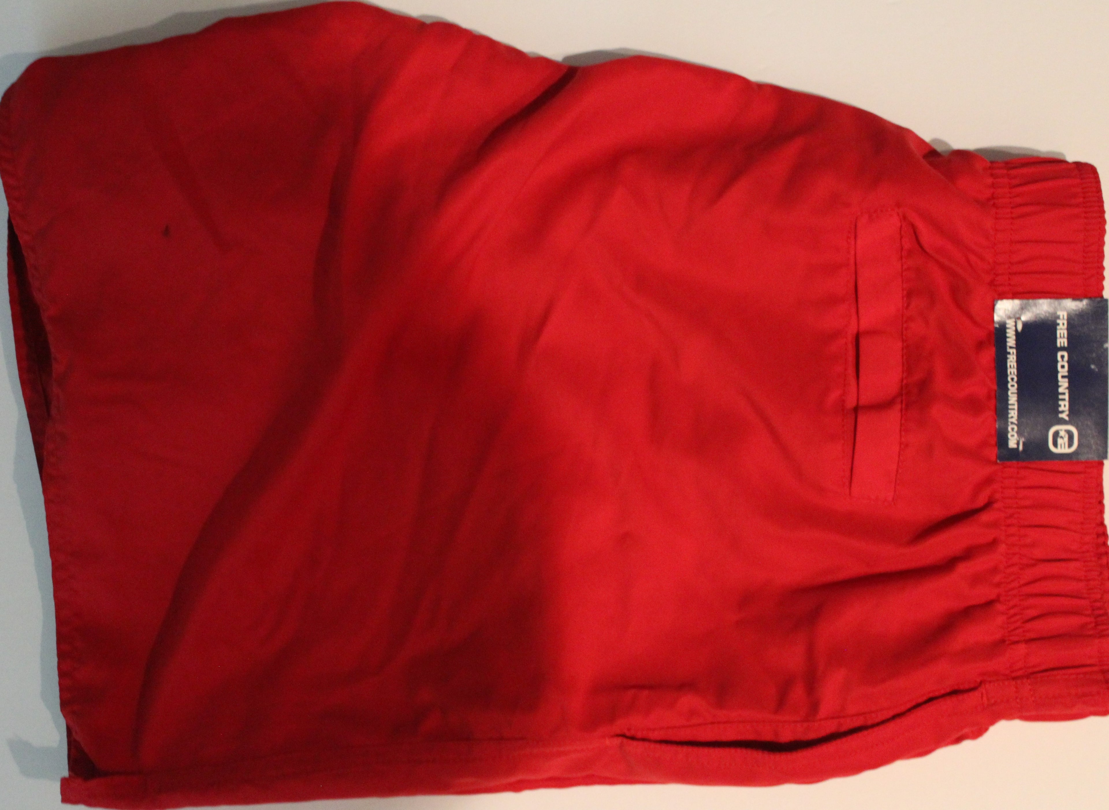 Men Swimwear "Free Country" Size XX-LARGE Red inner brief Draw String Elastic