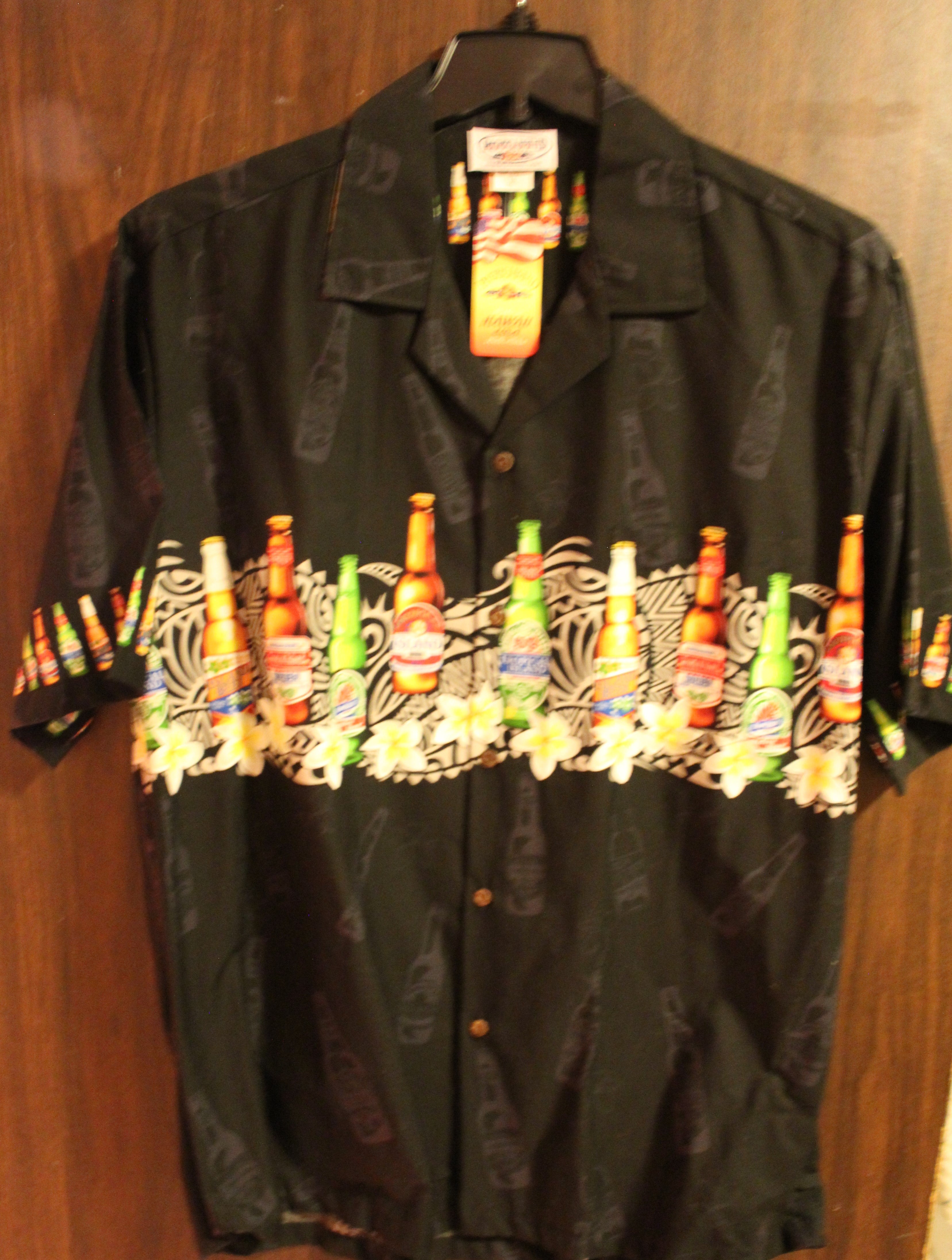 Men's Short Sleeve Casual  Shirt "Pacific Legend" Size E-Large Multi-Color 100% cotton