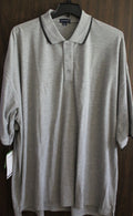 Men Short Sleeve Polo "LANDMARK" Size XXXXL/TTTTG Gray 100% cotton