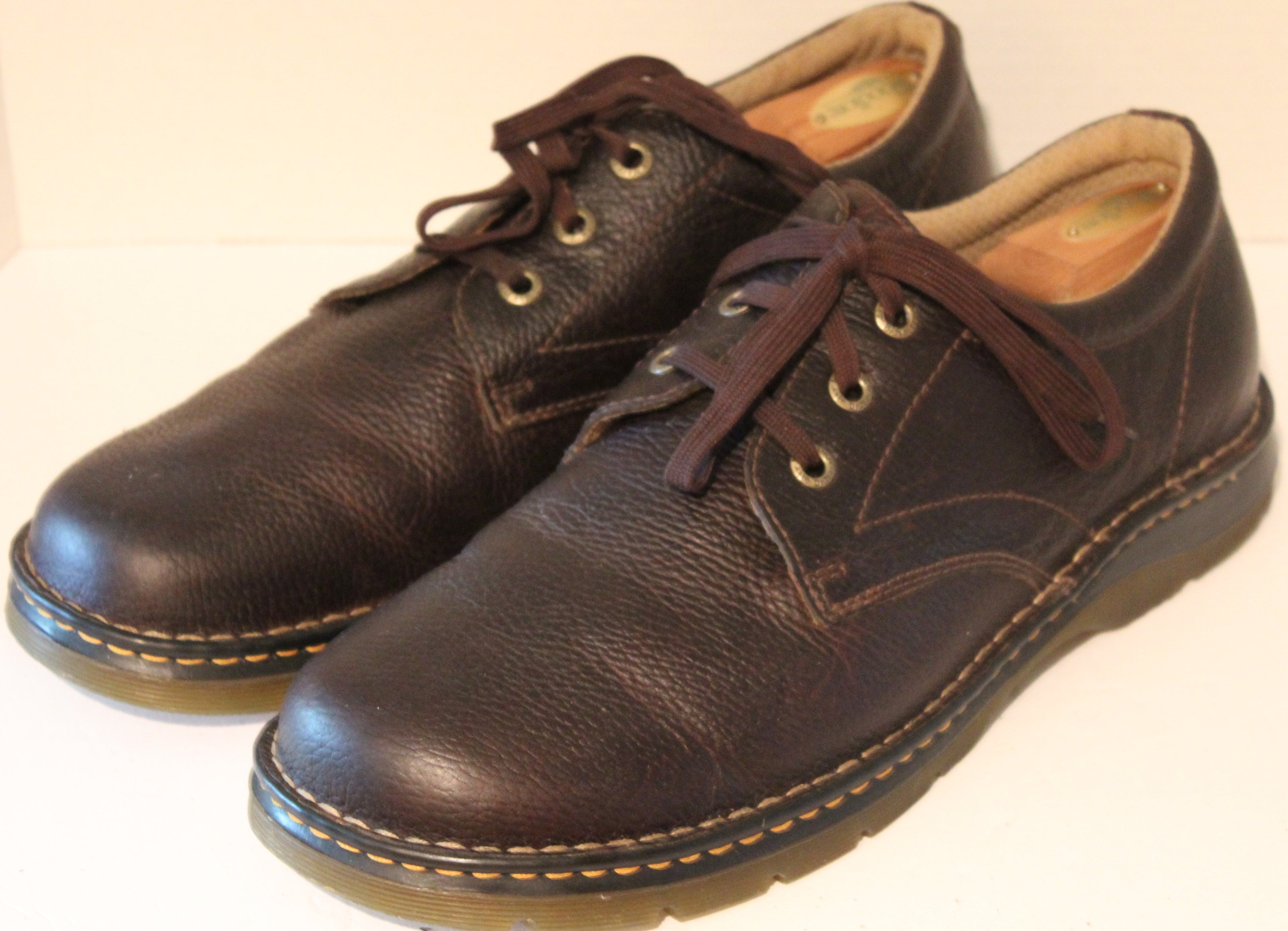Men Shoes "DR MARTENS" Oxfords Size US 14 EU 48 Brown Leather Upper.