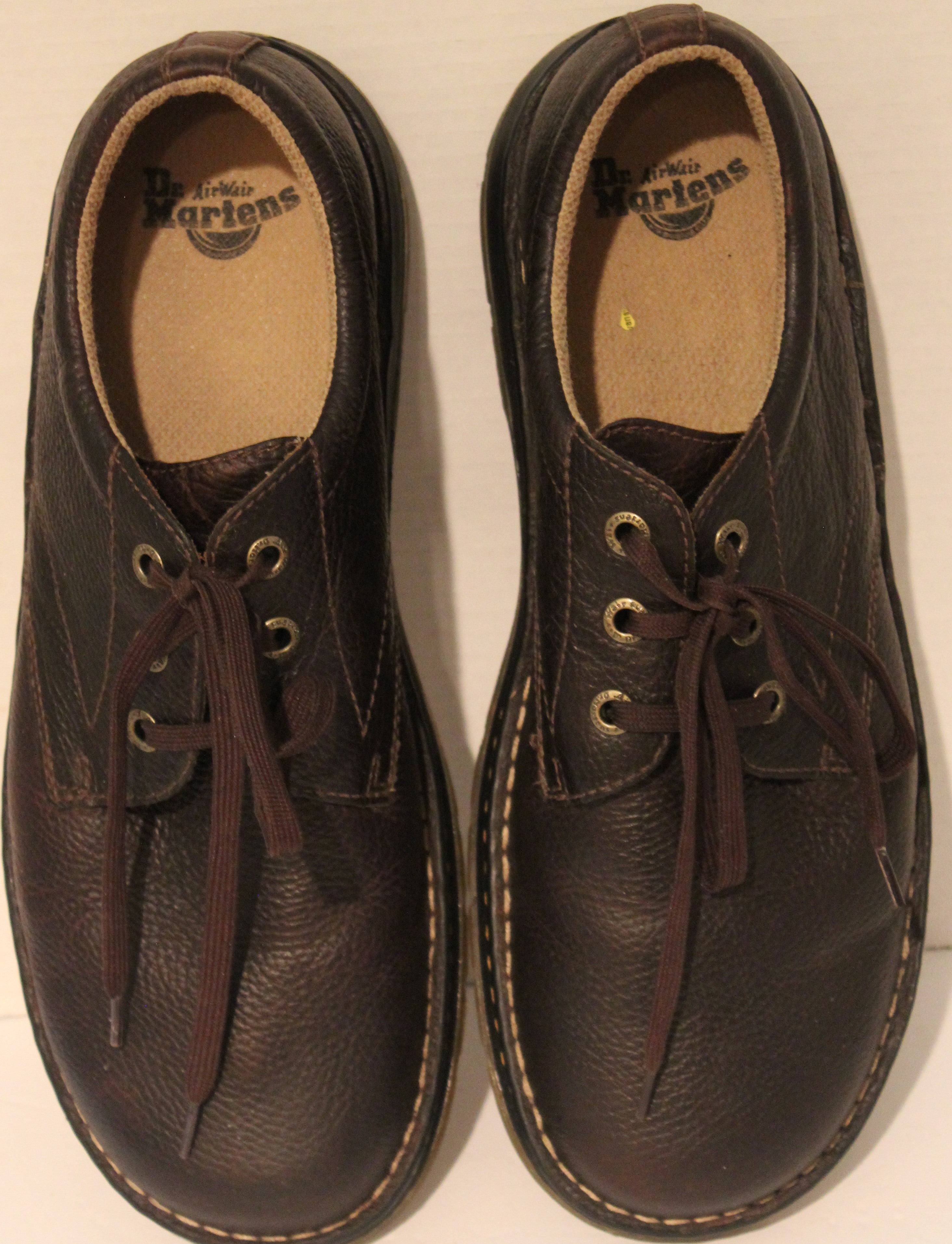 Men Shoes "DR MARTENS" Oxfords Size US 14 EU 48 Brown Leather Upper.