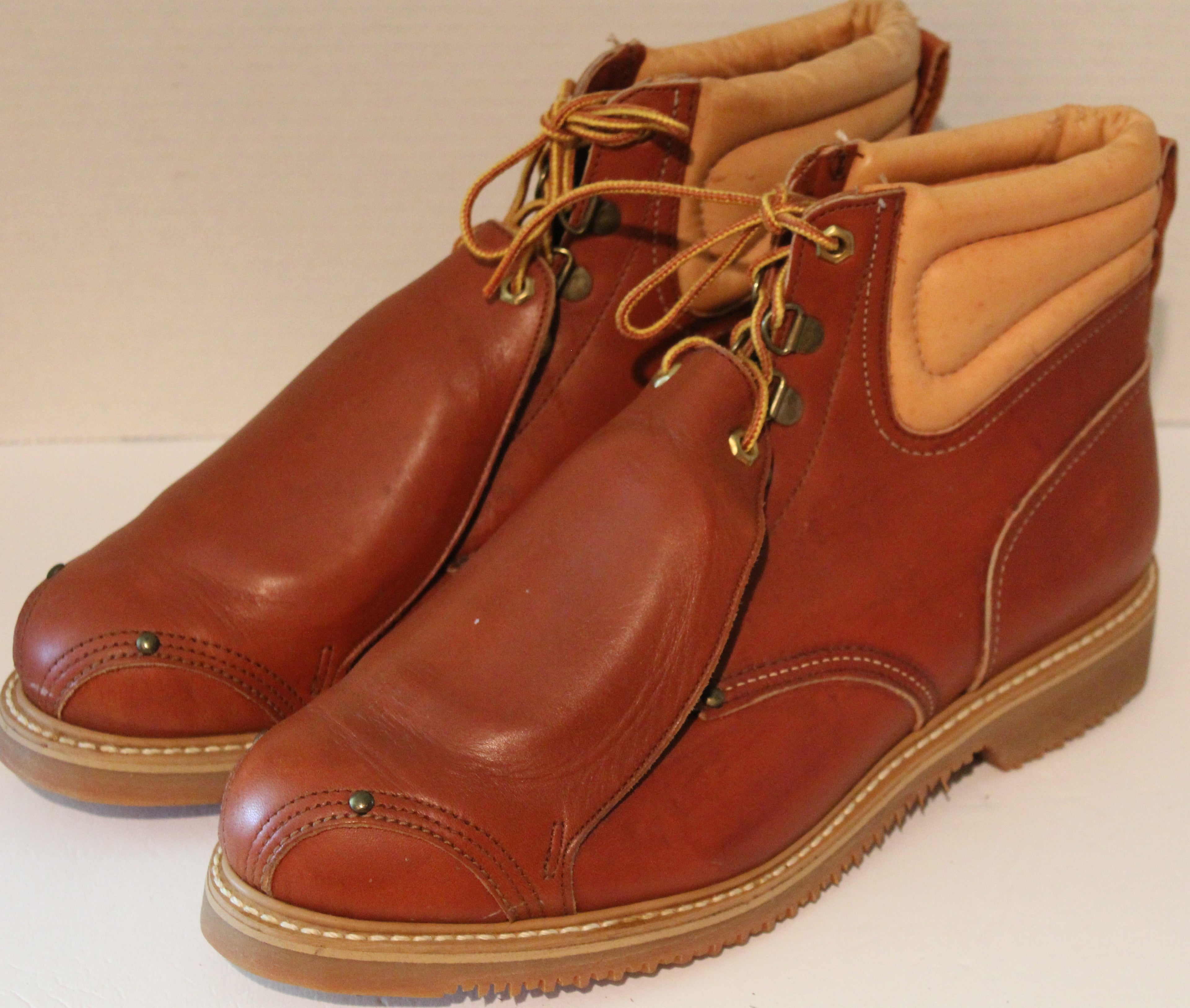 Men's Work Boots "LA CROSSE" Size 13D Brown Leather Upper Safety Front NEW