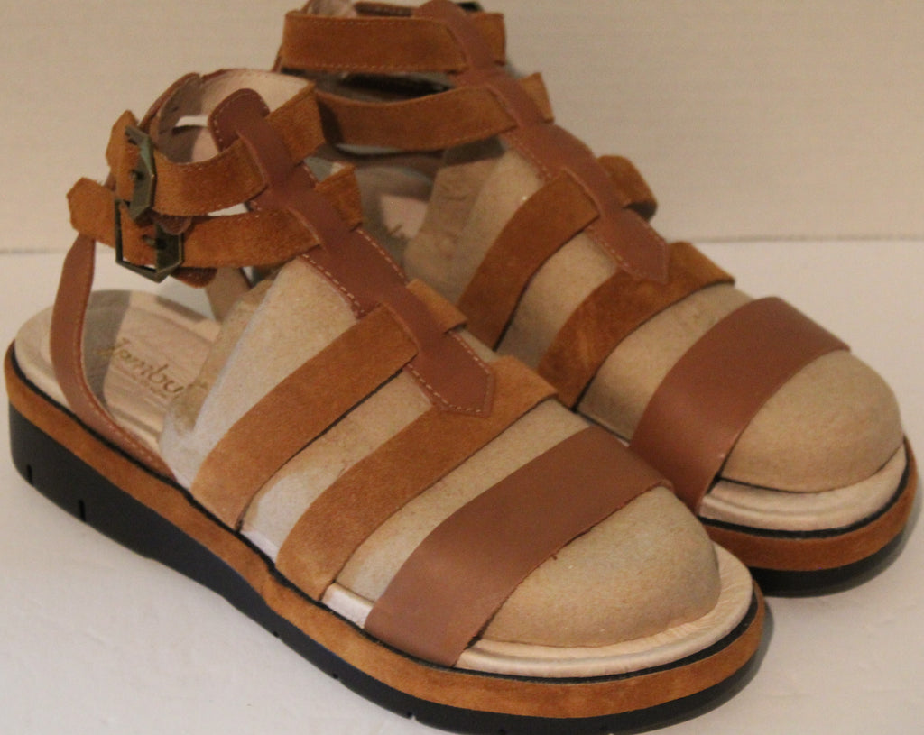 Women Shoes "JAMBU" Sandals Size 8M Brown Leather Upper NEW