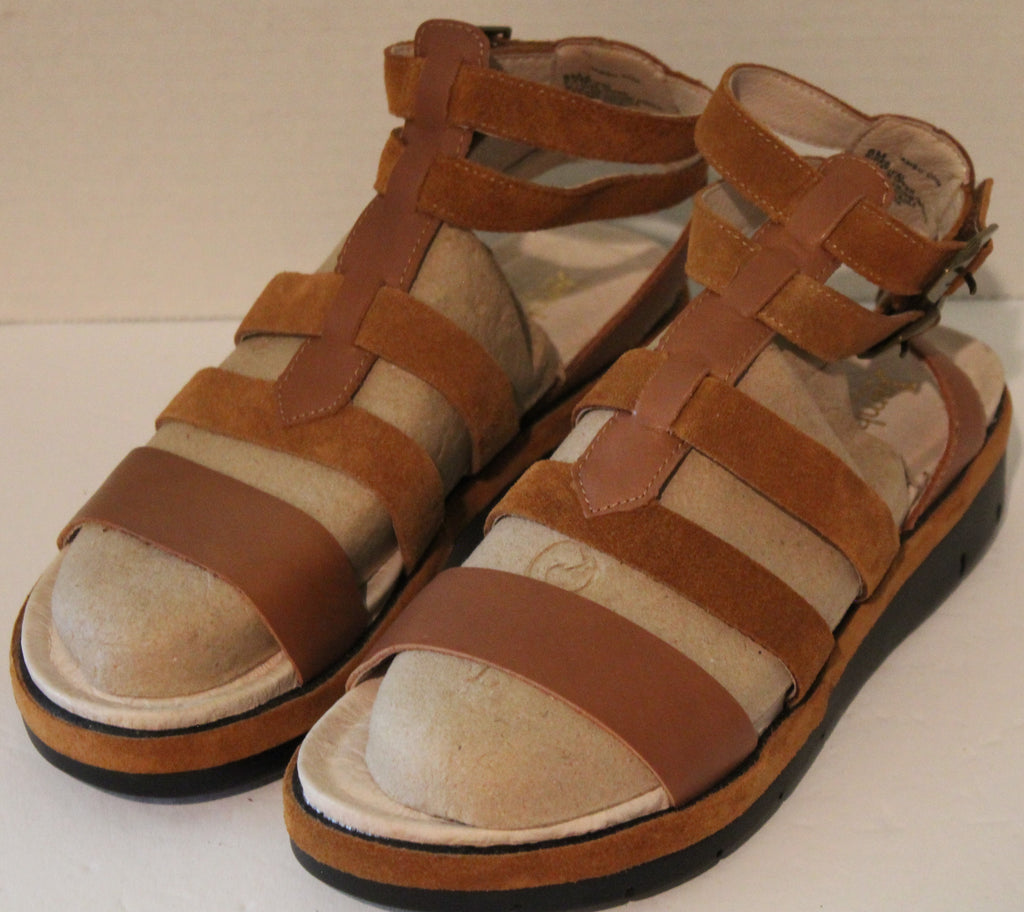 Women Shoes "JAMBU" Sandals Size 8M Brown Leather Upper NEW