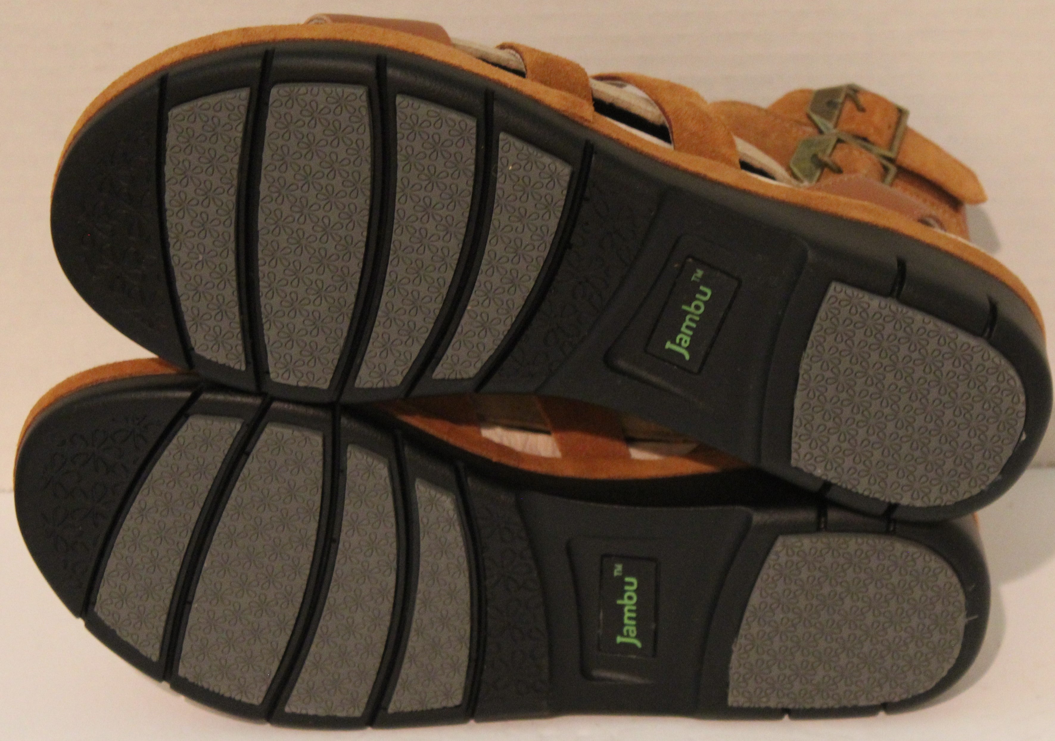 Women Shoes "JAMBU" Sandals Size 8M Brown Leather Upper NEW