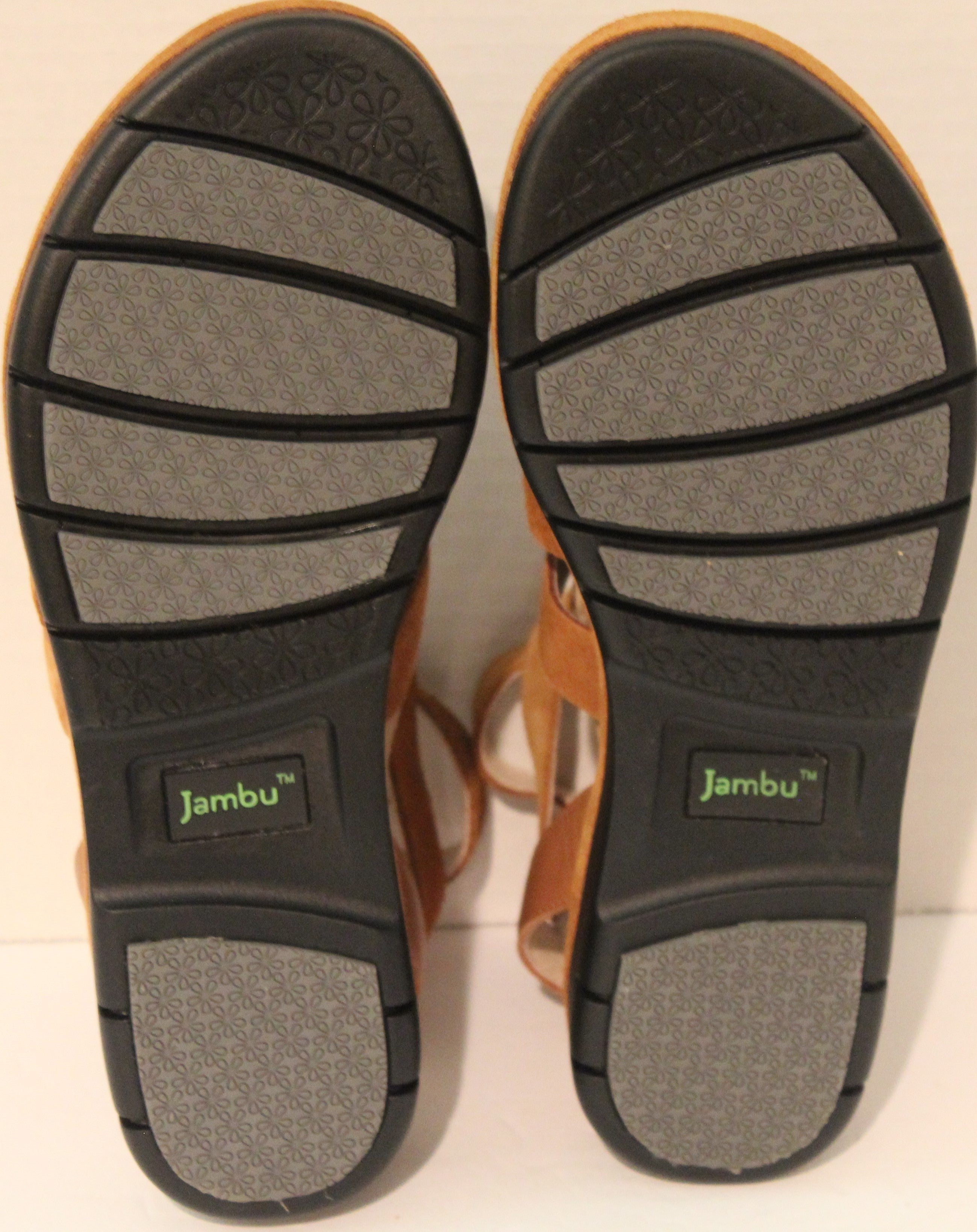 Women Shoes "JAMBU" Sandals Size 8M Brown Leather Upper NEW