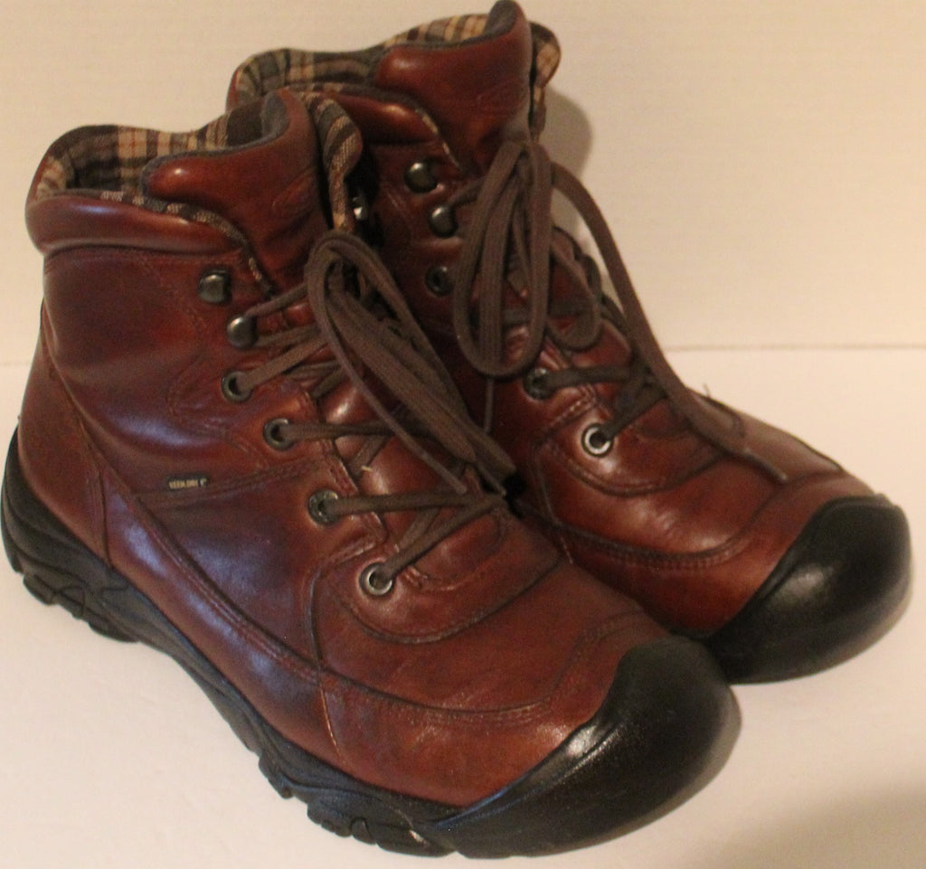 Men Shoes "KEEN"Ankle Boots Size US 12M EU 46 Brown Leather Upper