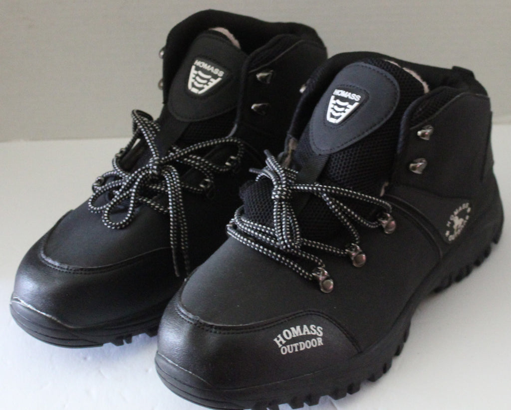 Men Shoes "HOMASS OUTDOOR" Size US 13 EU 46 Black Leather Upper NEW