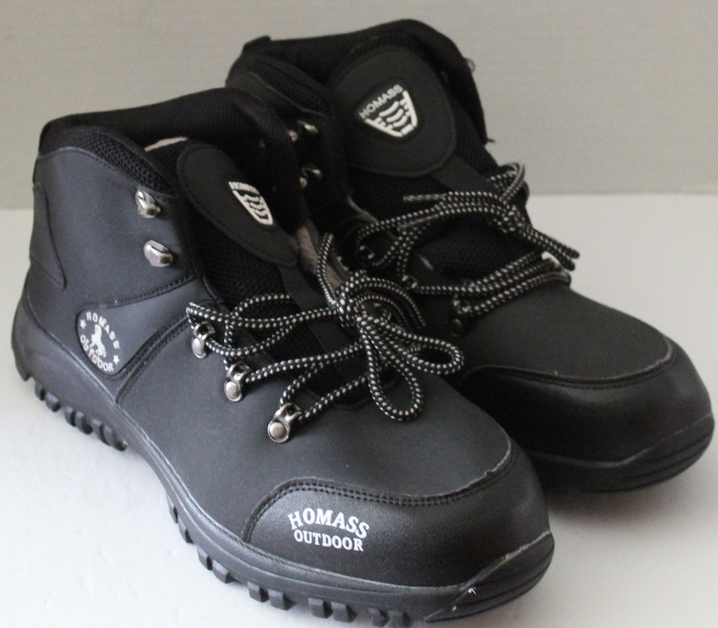Men Shoes "HOMASS OUTDOOR" Size US 13 EU 46 Black Leather Upper NEW