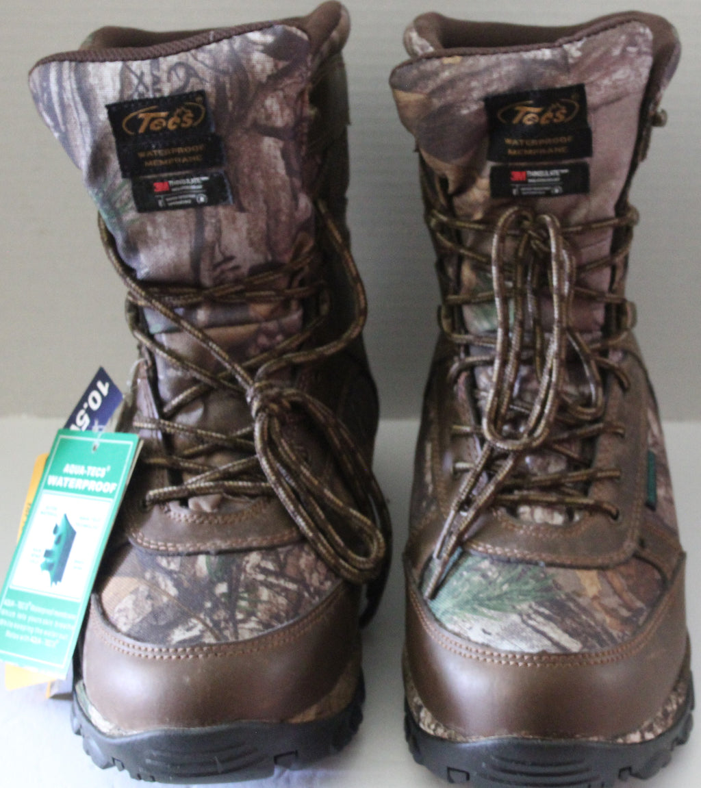 Men Shoes "TECS" Camo Boots Size 10.5W Leather /Fabric NEW