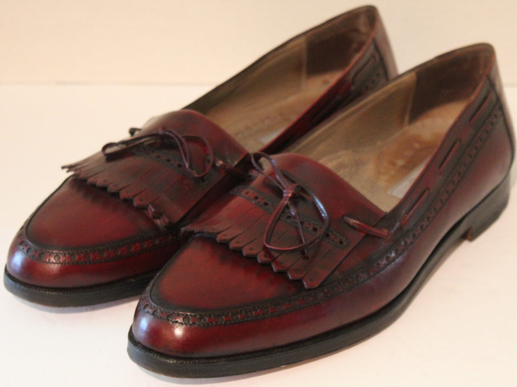 Men Shoes "BALLY" Loafers Size 10D Brown Leather Upper  Outsoles ITALY