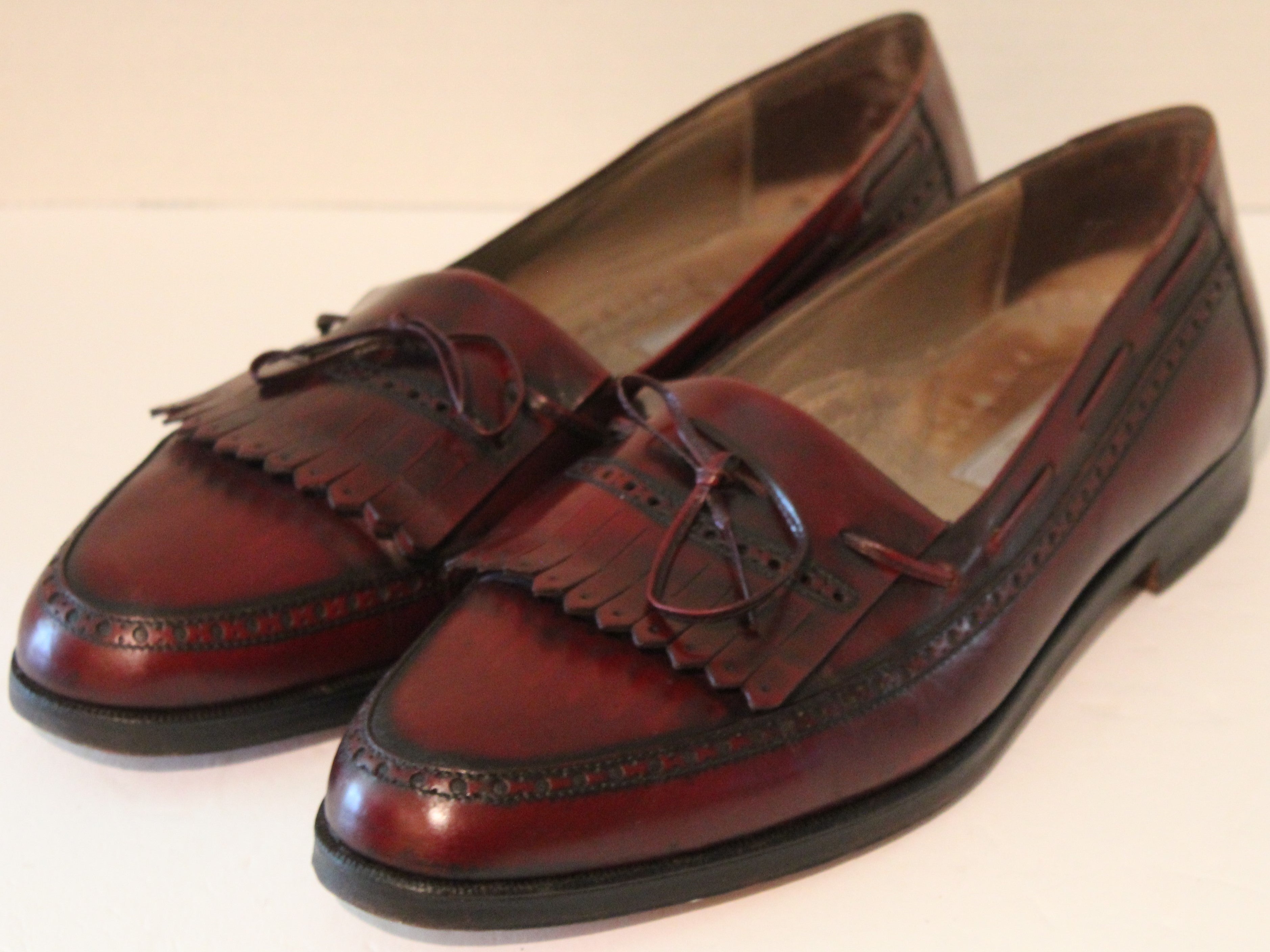 Men Shoes "BALLY" Loafers Size 10D Brown Leather Upper  Outsoles ITALY