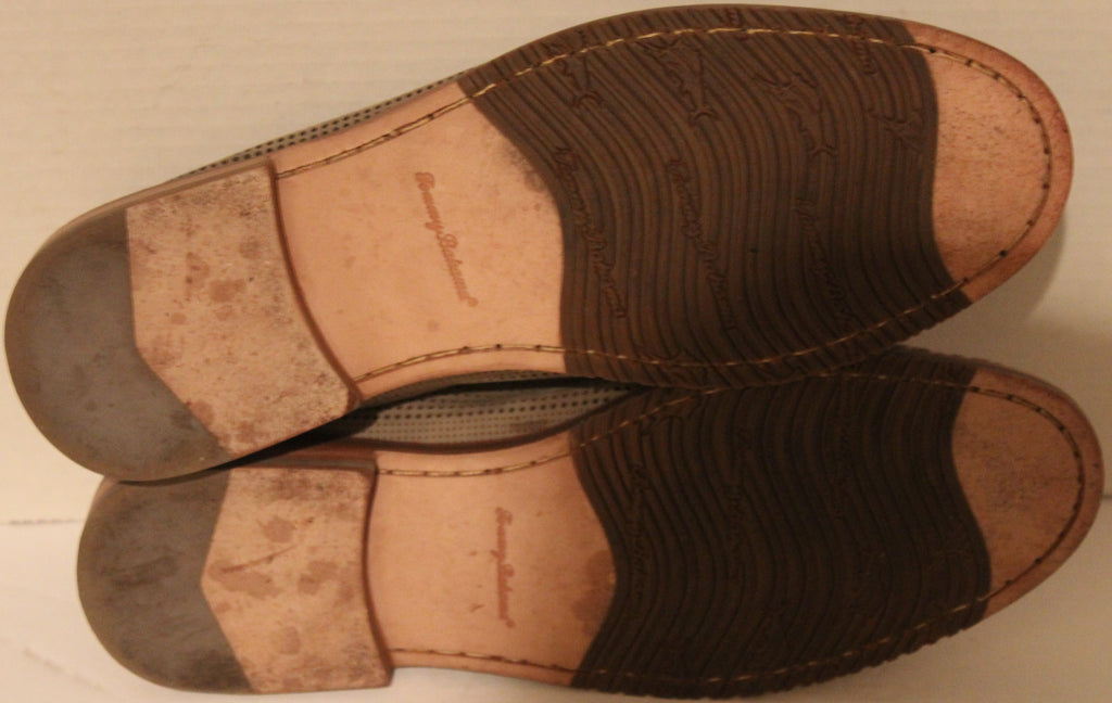 Men Shoes "TOMMY BAHAMA" Loafers Size 9.5M Leather Gray