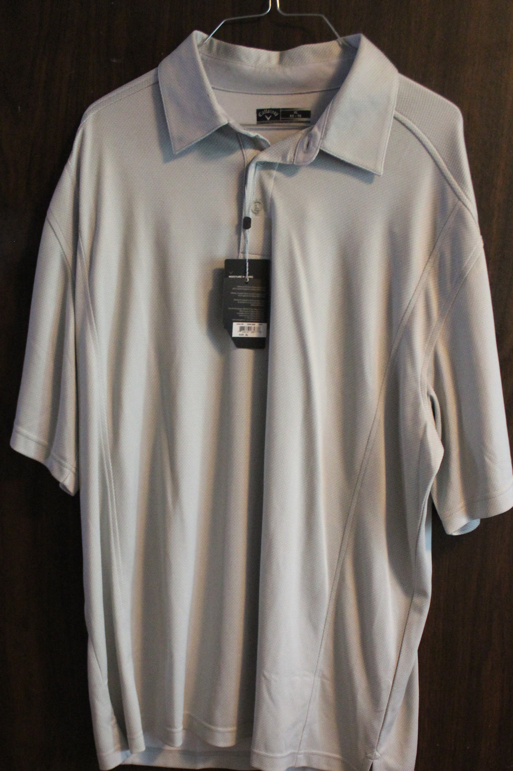 Men Short Sleeve Polo "CALLAWAY" Size X-LARGE Gray NWT