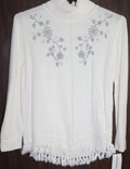 Women Turtle Neck Sweater "ALFRED DUNNER" Size Medium Ivory NEW