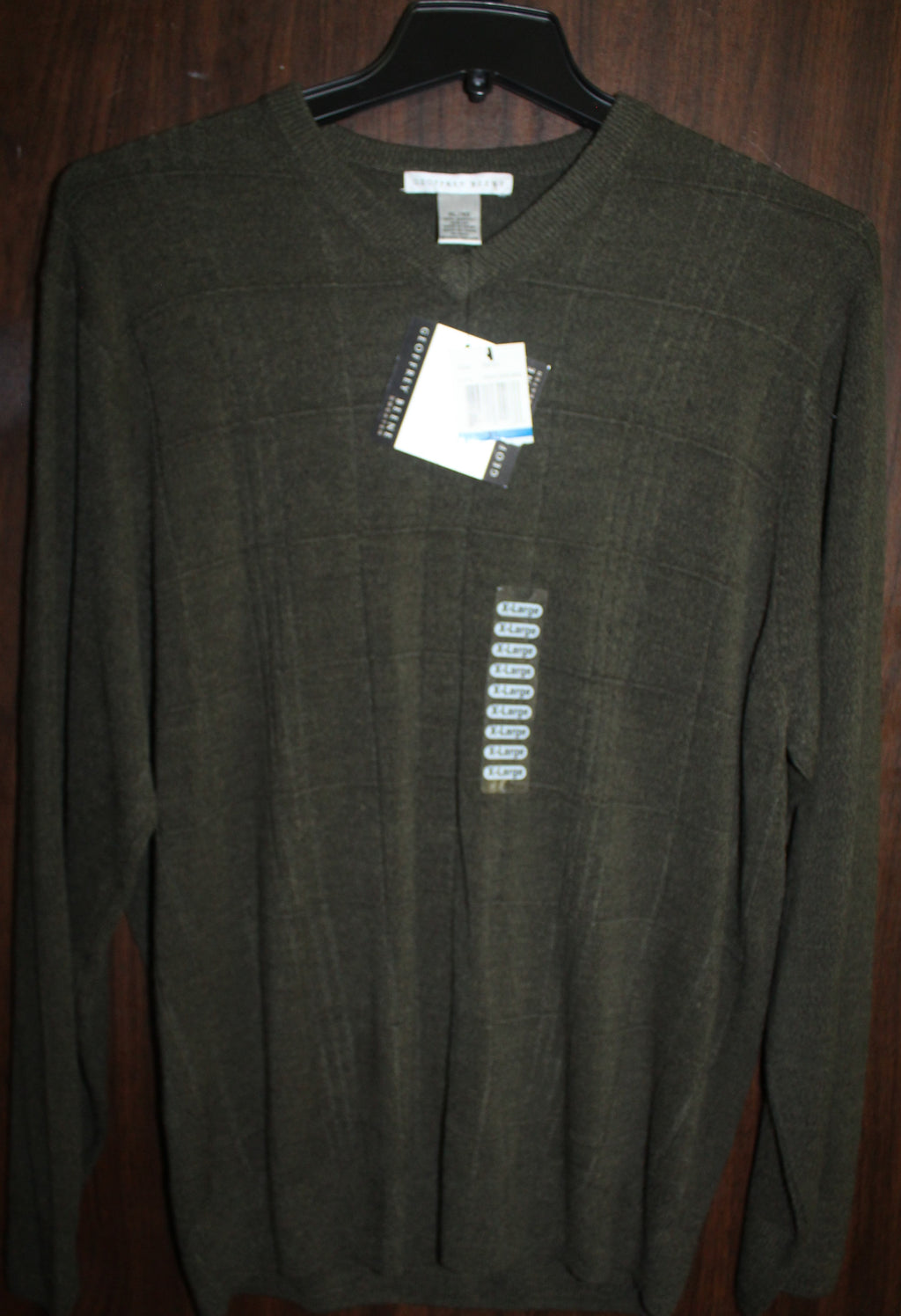 Men Long Sleeve Sweater"GEOFFREY BEENE" Size X-LARGE Green NWT