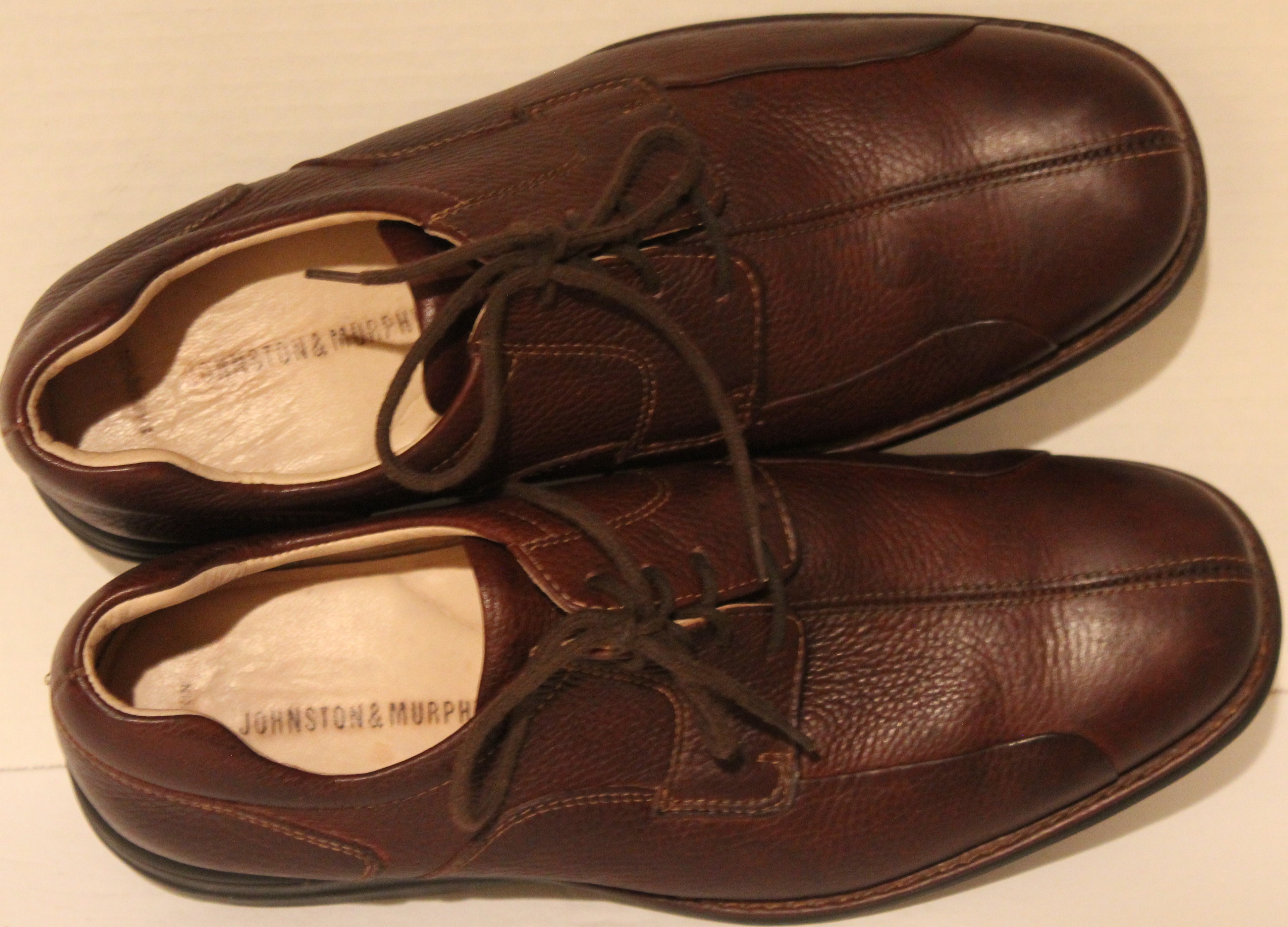 Men Shoes "JOHNSTON&MURPHY" Oxfords Size 10W Brown Leather