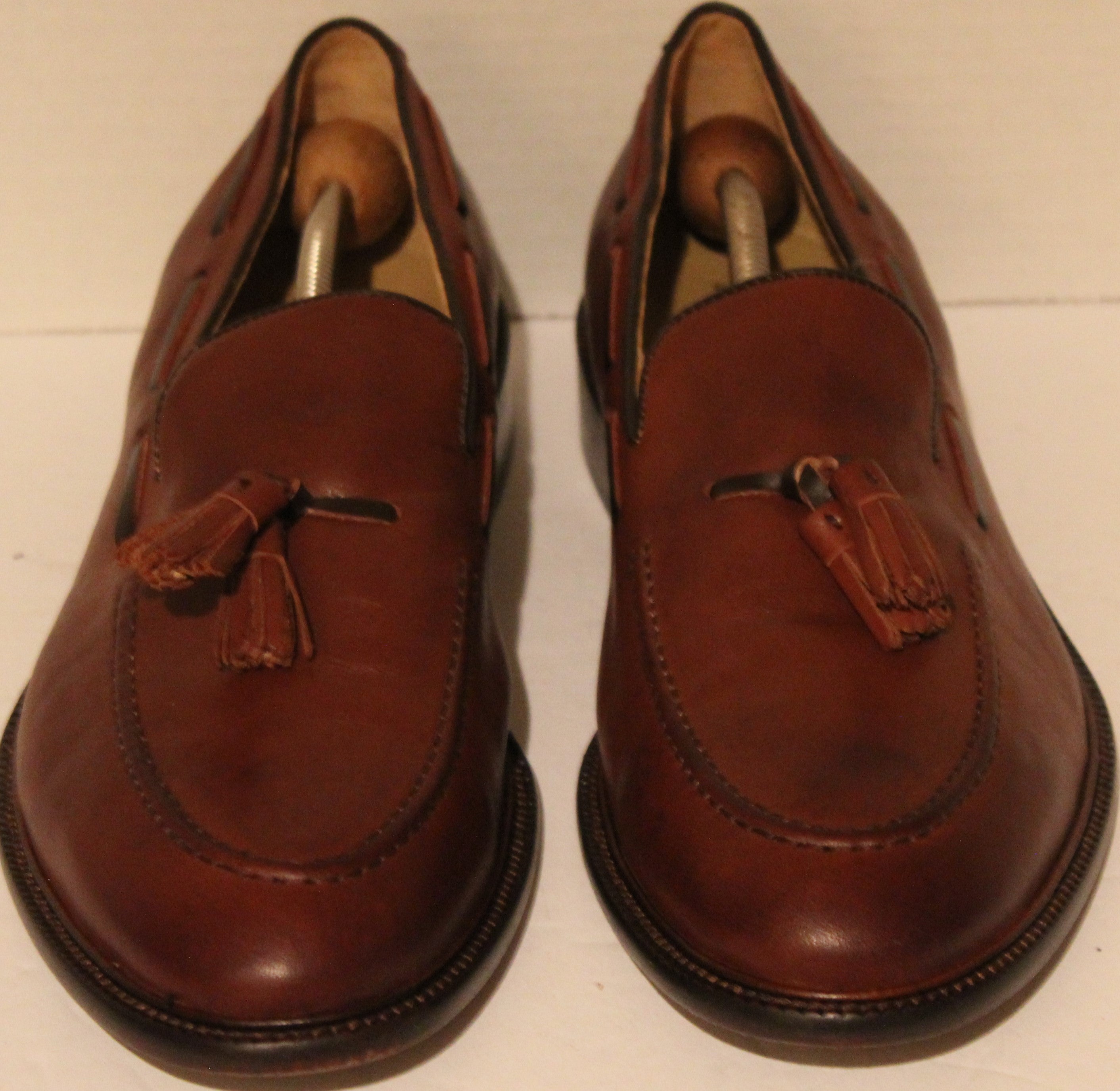 Men Shoes "Johnston&Murphy" Tassle Loafers Size 10.5M Brown Leather