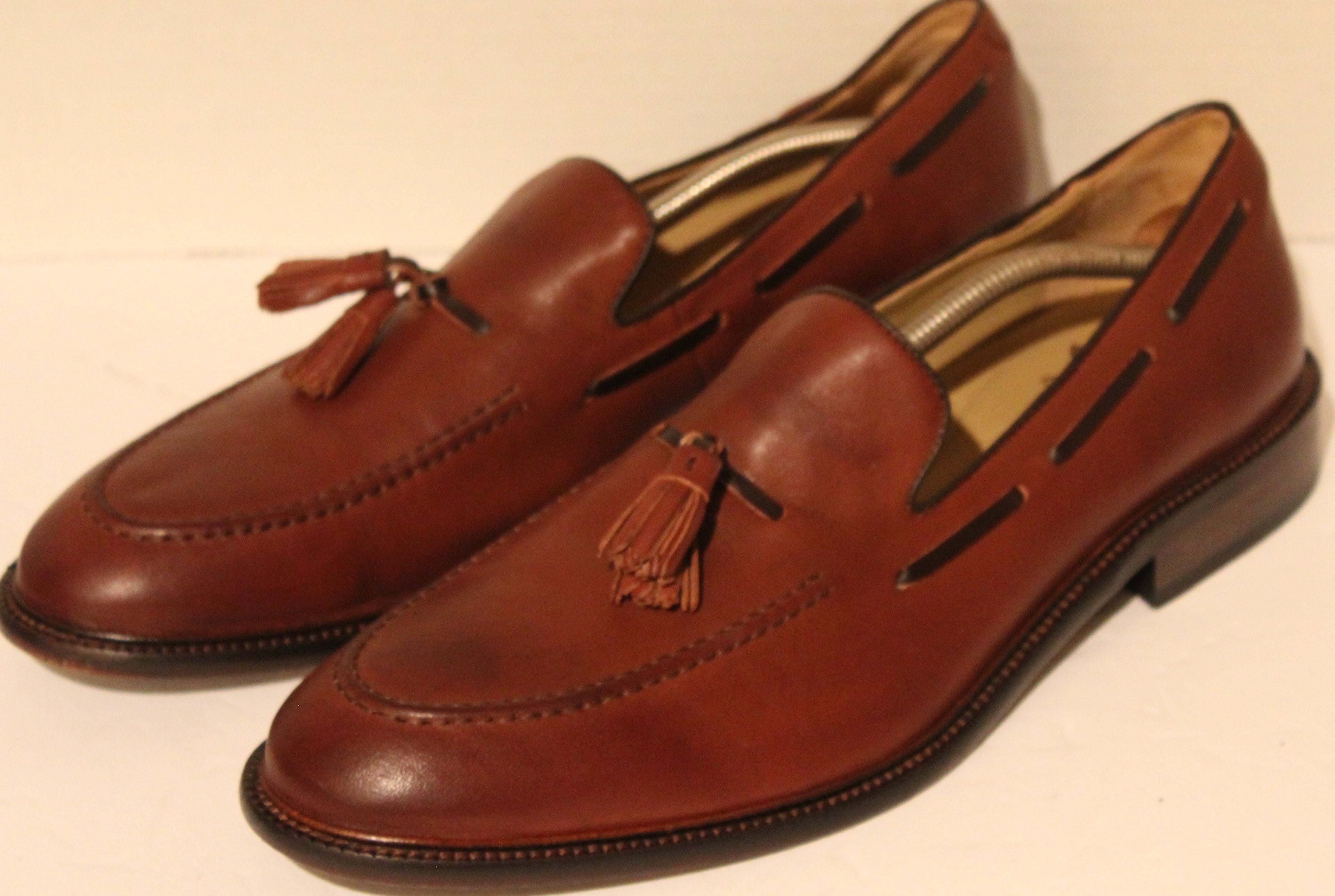 Men Shoes "Johnston&Murphy" Tassle Loafers Size 10.5M Brown Leather