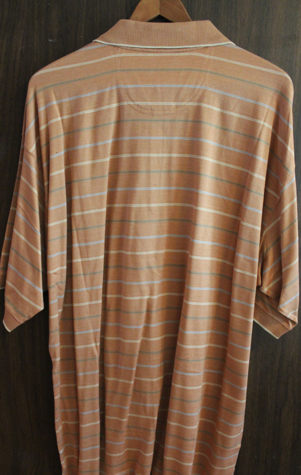 Men Short Sleeve Polo "VAN HEUSEN" Size XX-LARGE Orange Double Mercerized