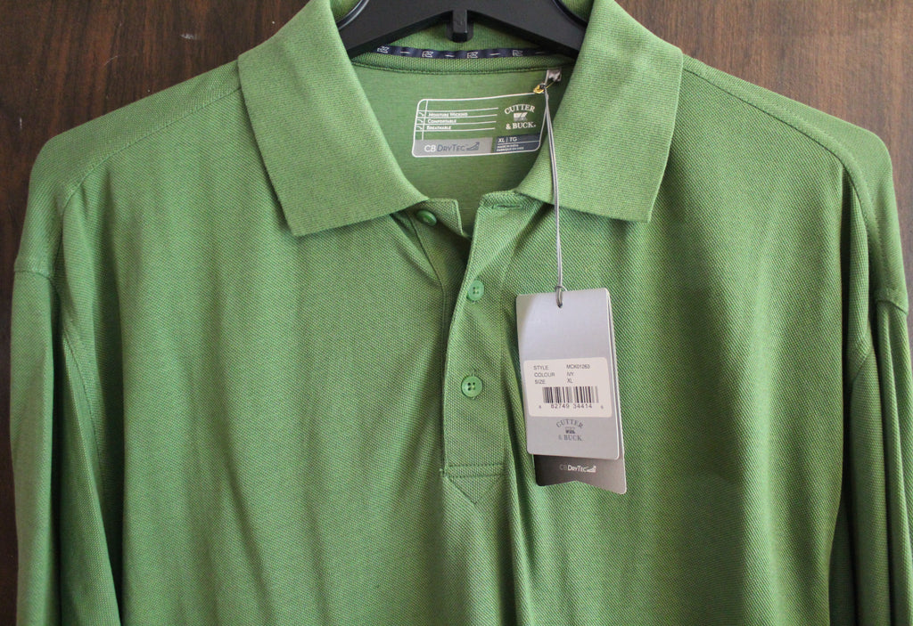Men Short Sleeve Polo "CUTTER&BUCK Size X-LARGE IVY  NWT