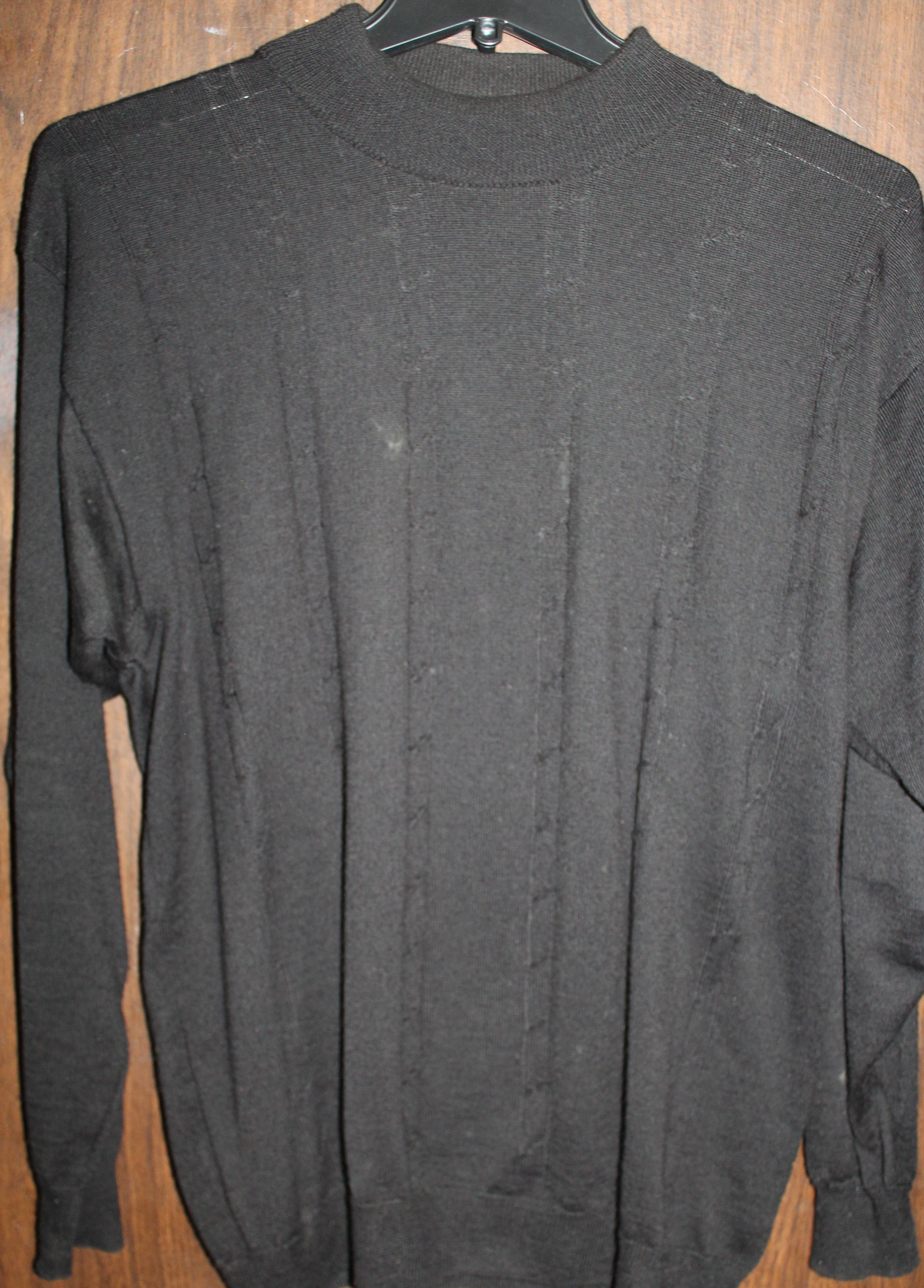 Men's Sweater "BACHRACH" Size LARGE Black Italy