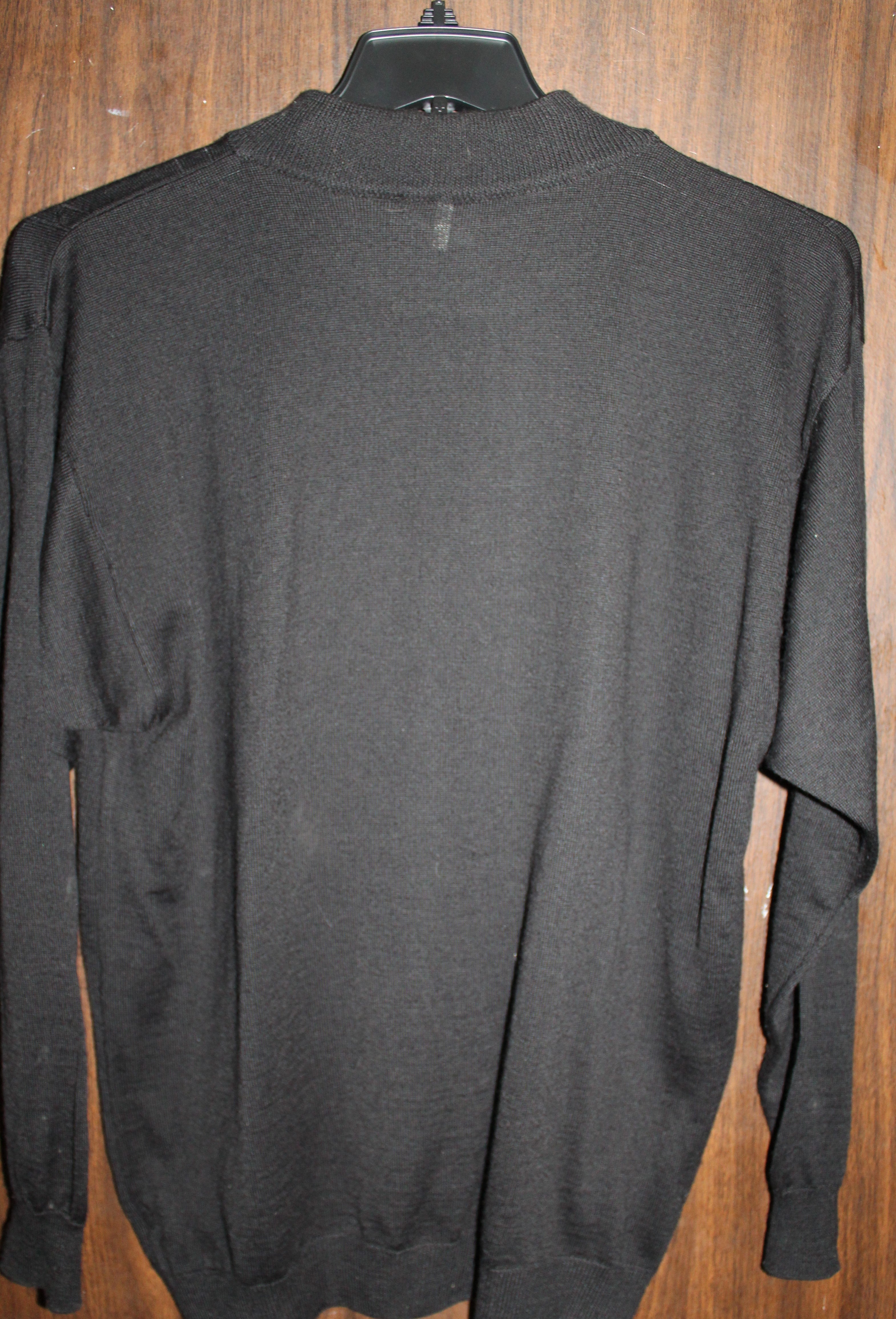 Men's Sweater "BACHRACH" Size LARGE Black Italy
