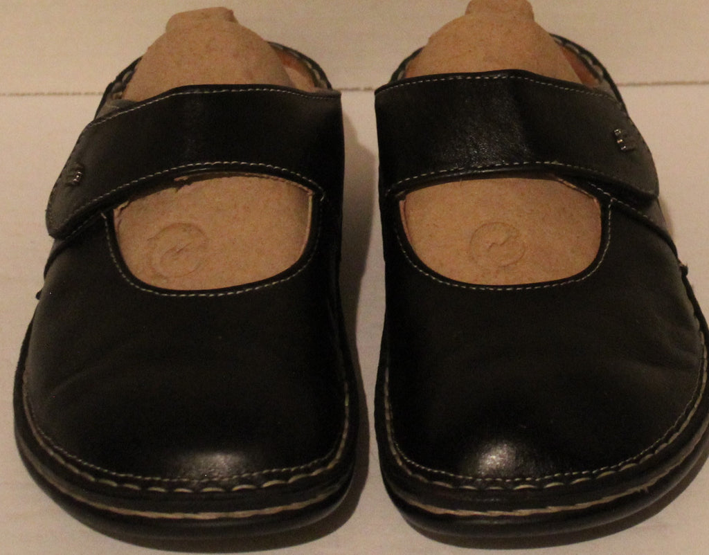 Women Shoes "FINN COMFORT" Mules Size US 6.5 EU 37 Black Leather