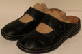 Women Shoes "FINN COMFORT" Mules Size US 6.5 EU 37 Black Leather