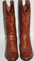 Men Western Boots "J.CHISHOLM" Size 9.5D Brown Leather Shaft Lining Outsoles