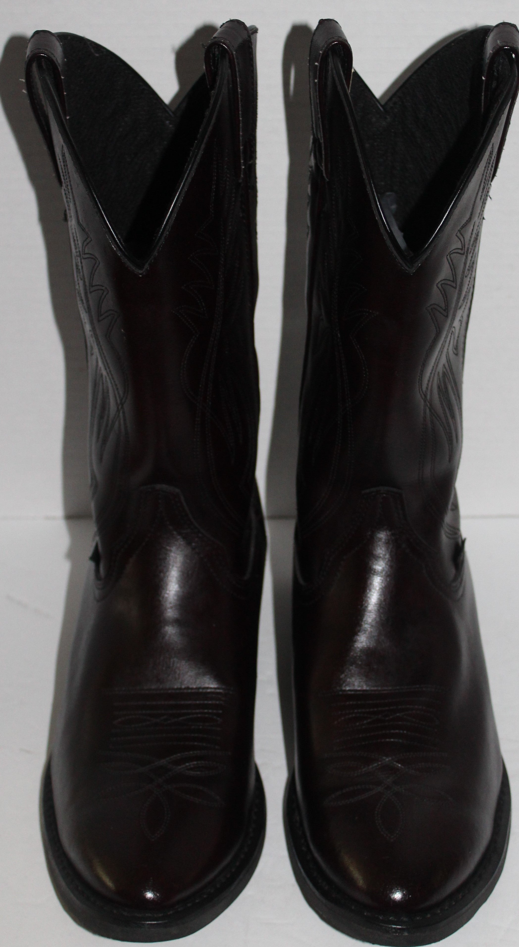 Men Boots "JUSTIN" Size 12EE Brown Leather Upper NEW