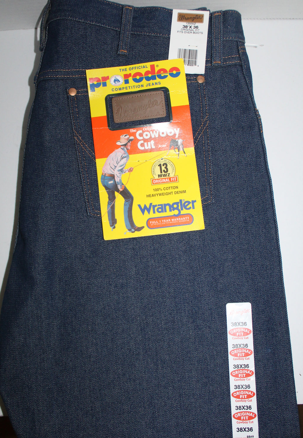 Men's Jeans"WRANGLER" Pro Rodeo Size 38X36 Demin Cowboy Cut NWT