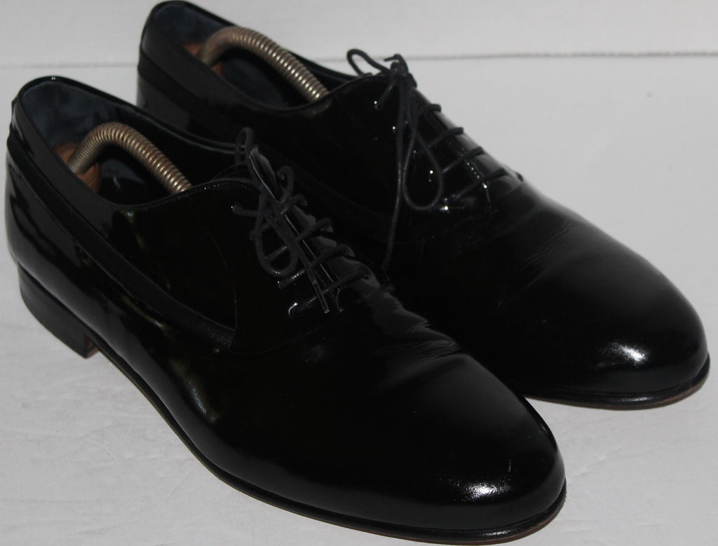 Men's Dress Oxfords "MEZLAN" Size 10M Black Patent Leather
