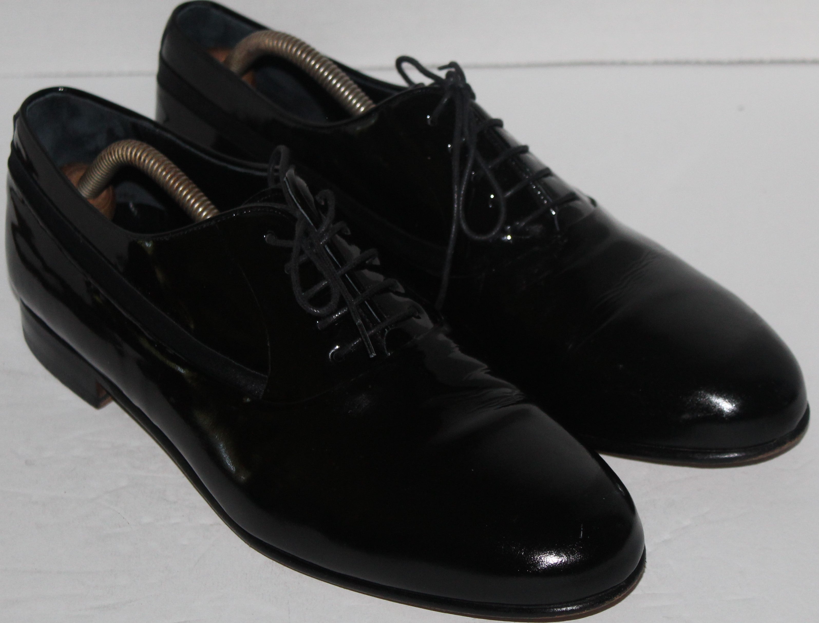 Men's Dress Oxfords "MEZLAN" Size 10M Black Patent Leather