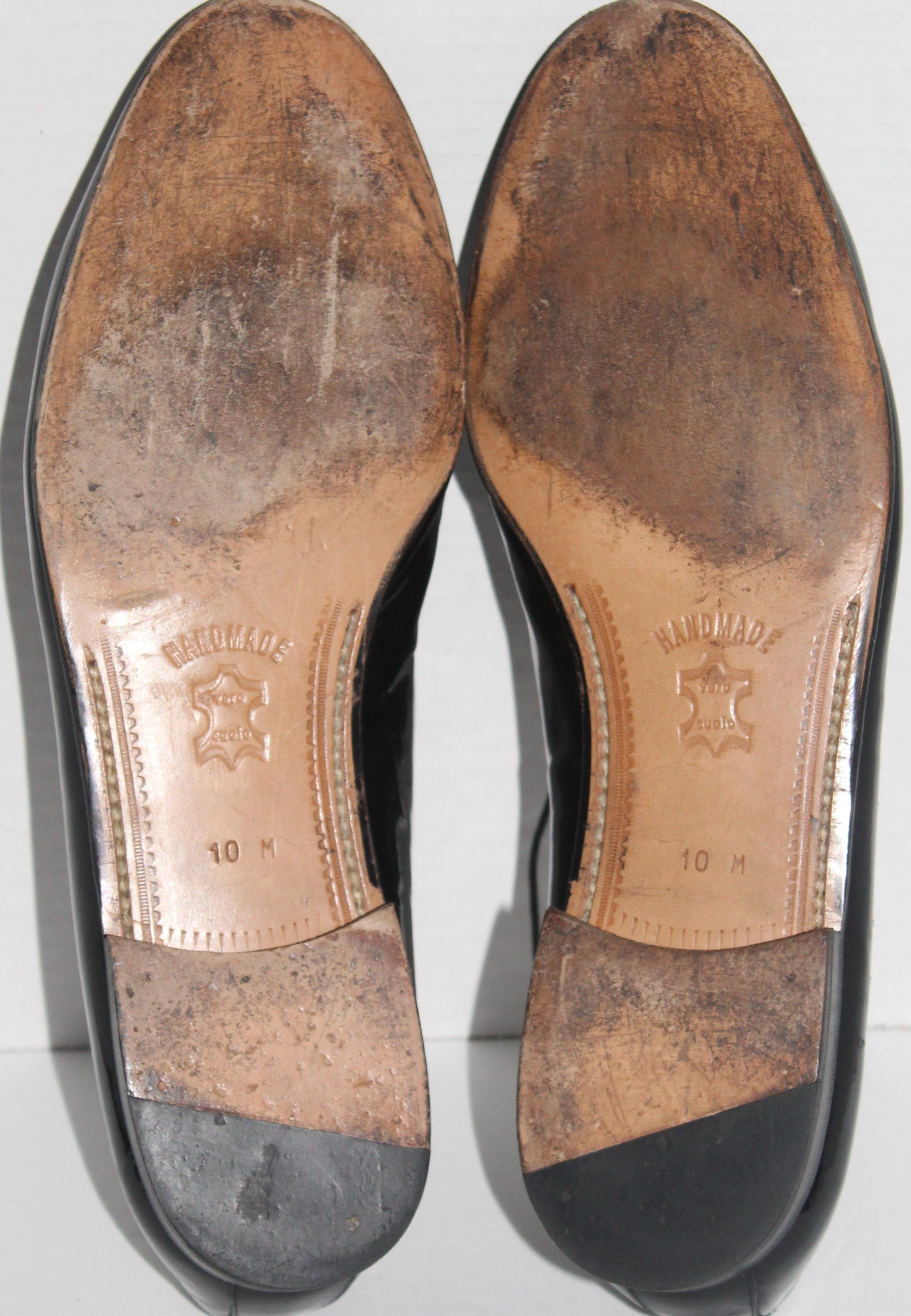 Men's Dress Oxfords "MEZLAN" Size 10M Black Patent Leather