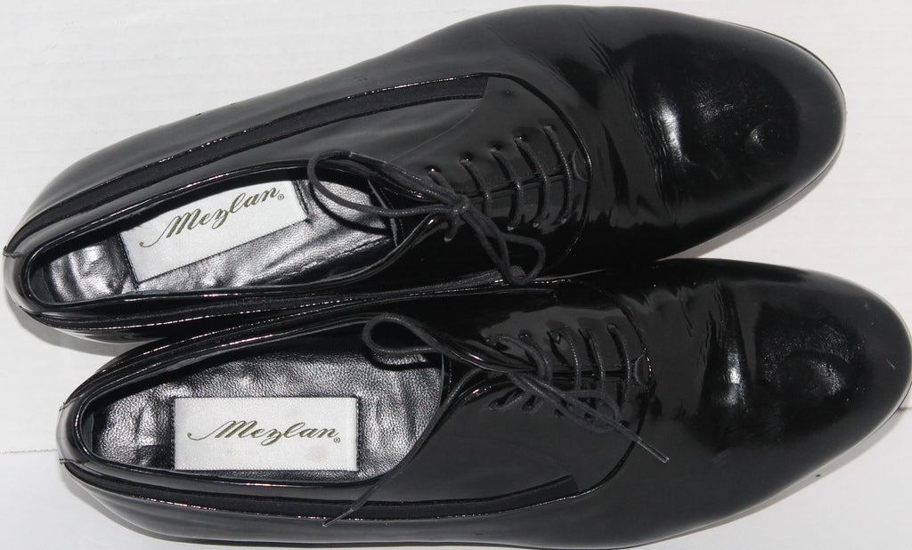 Men's Dress Oxfords "MEZLAN" Size 10M Black Patent Leather