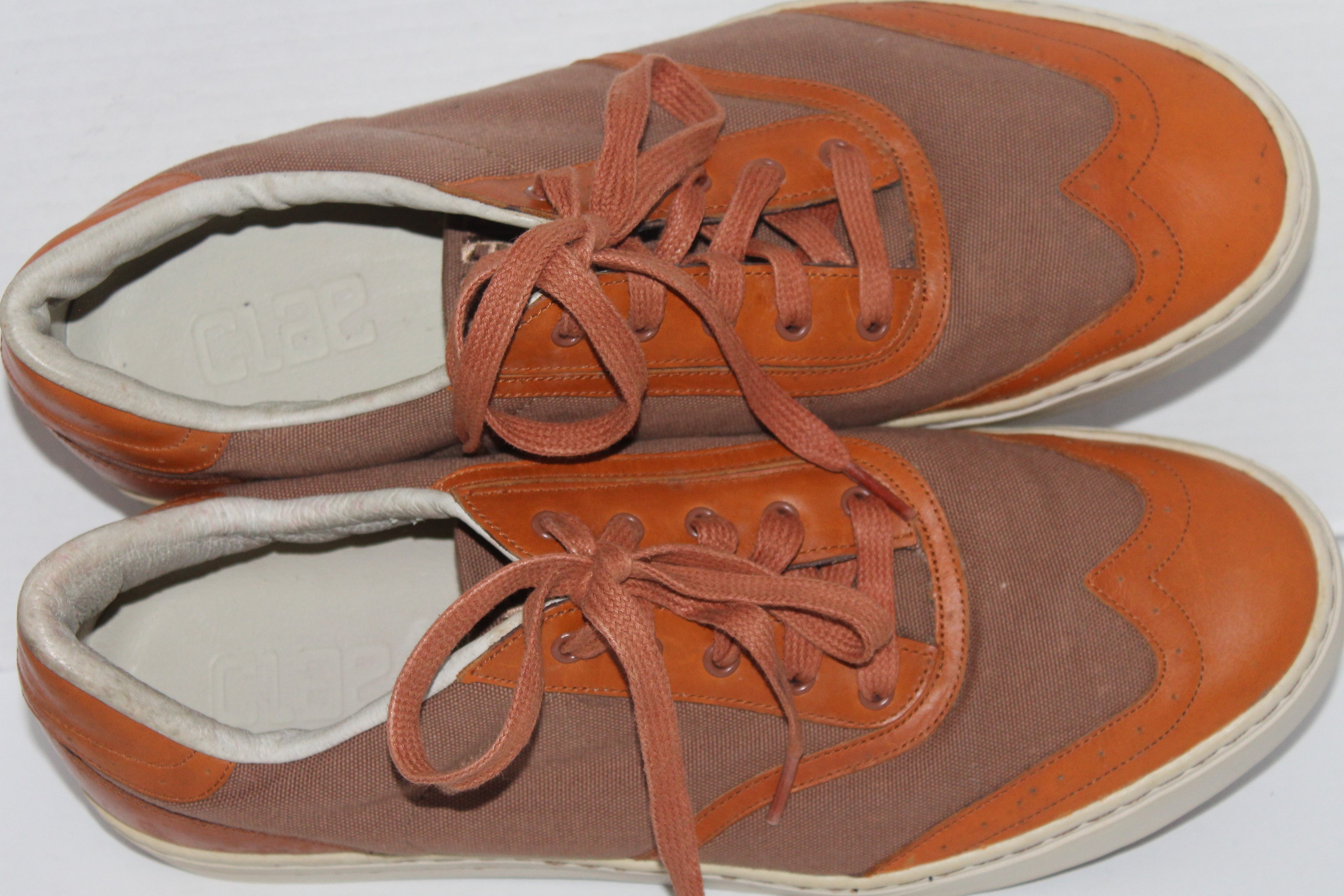 Men Casual Oxfords "CLAE" Size US 13 EU 47 Brown Leather.