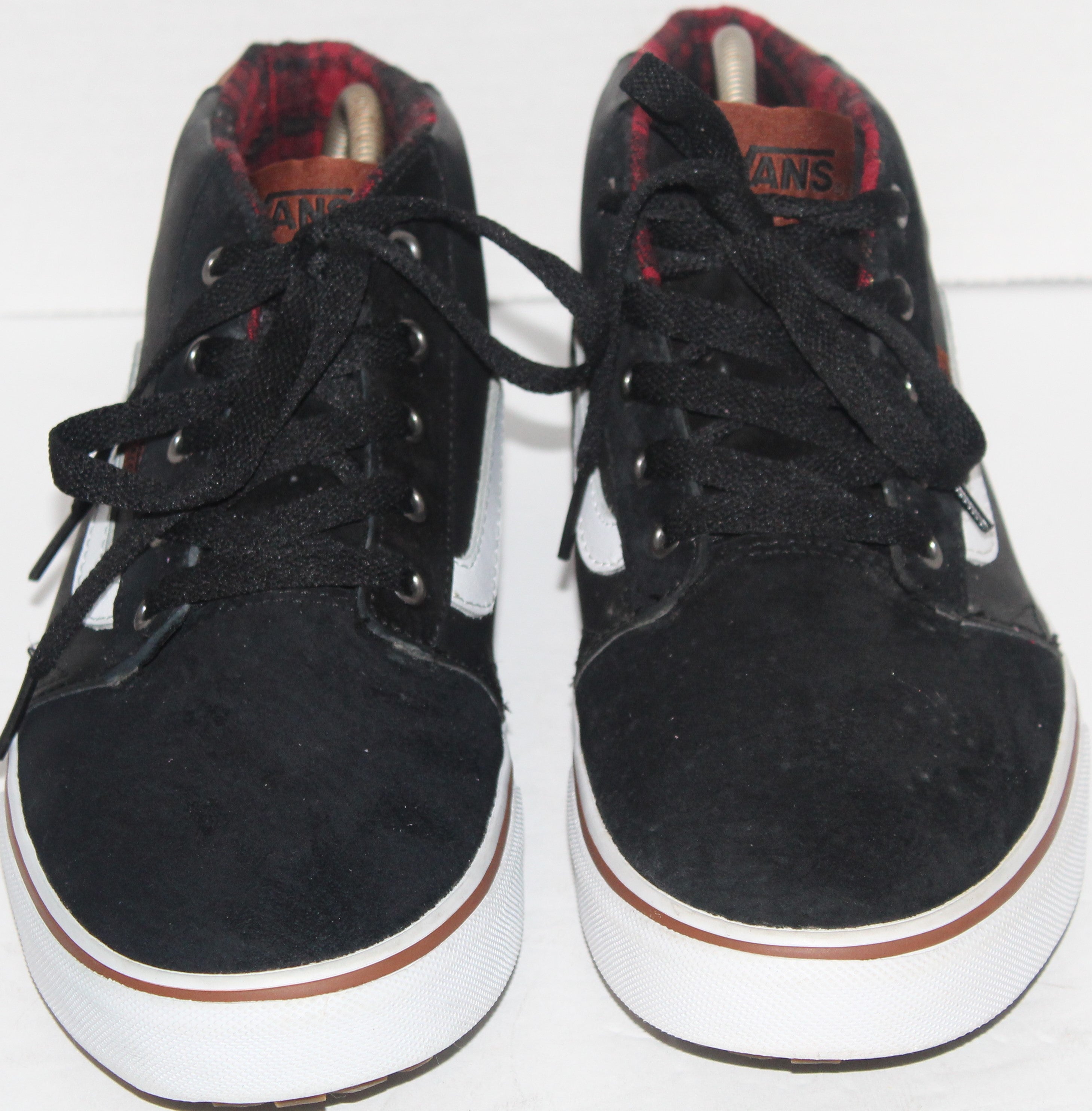 Men Shoes "VANS" Casual Oxfords Size 11.5 Black Leather