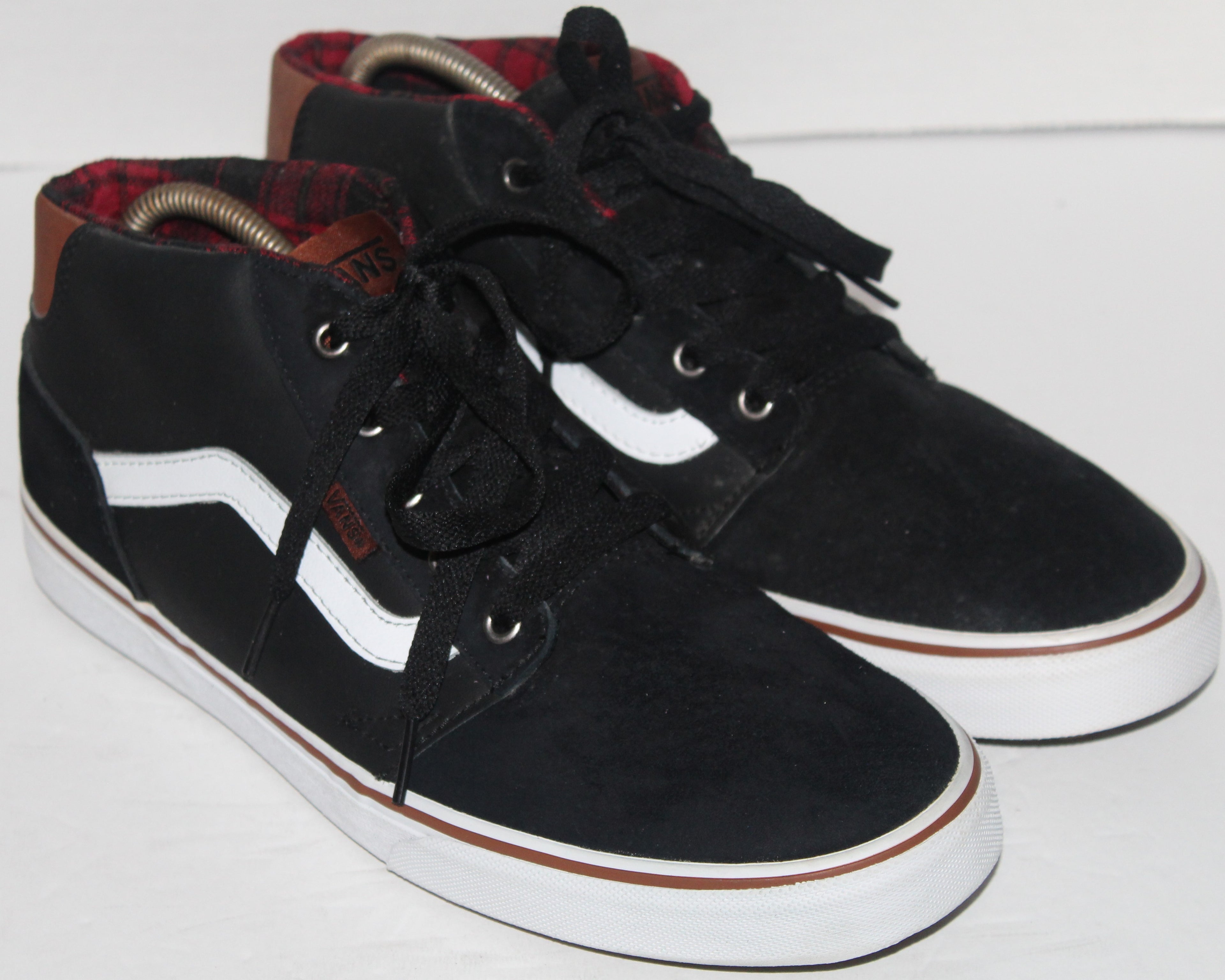 Men Shoes "VANS" Casual Oxfords Size 11.5 Black Leather