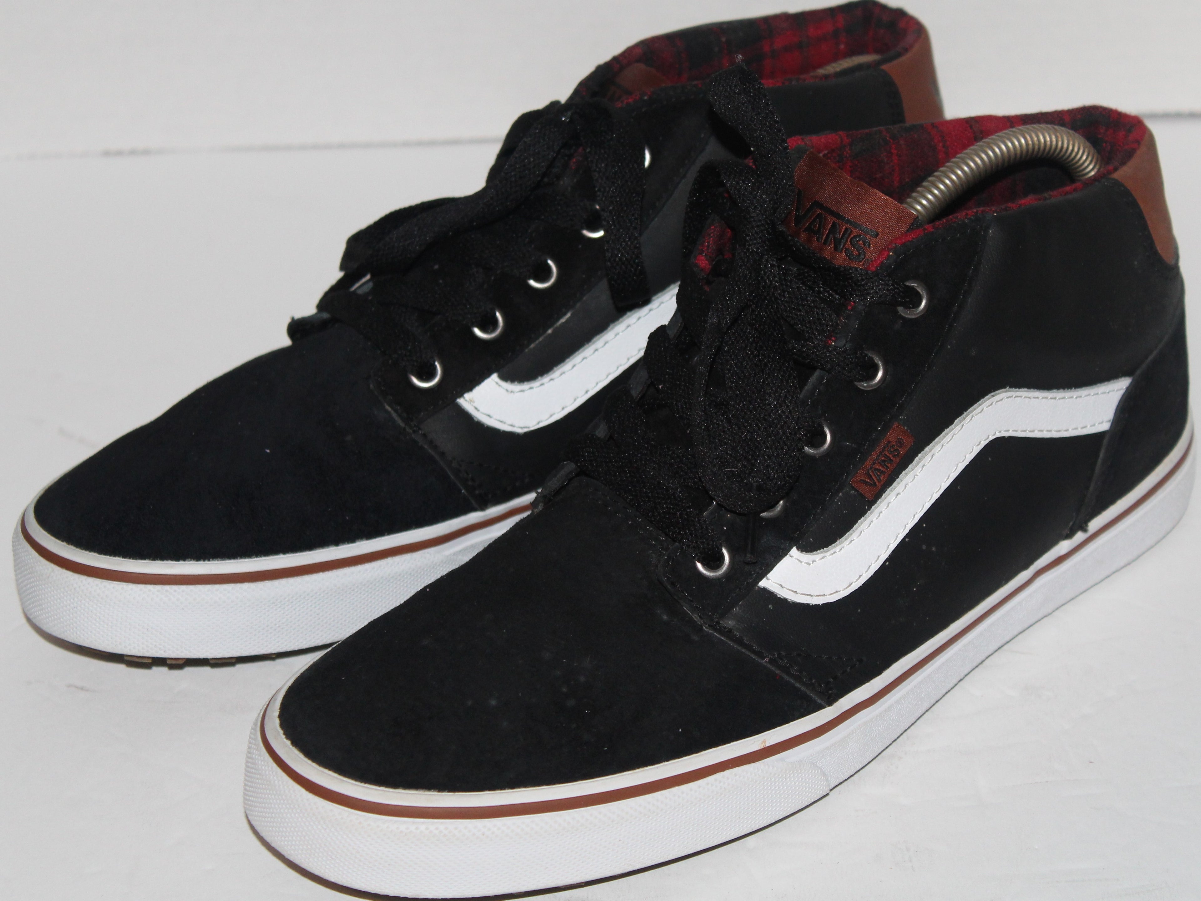Men Shoes "VANS" Casual Oxfords Size 11.5 Black Leather
