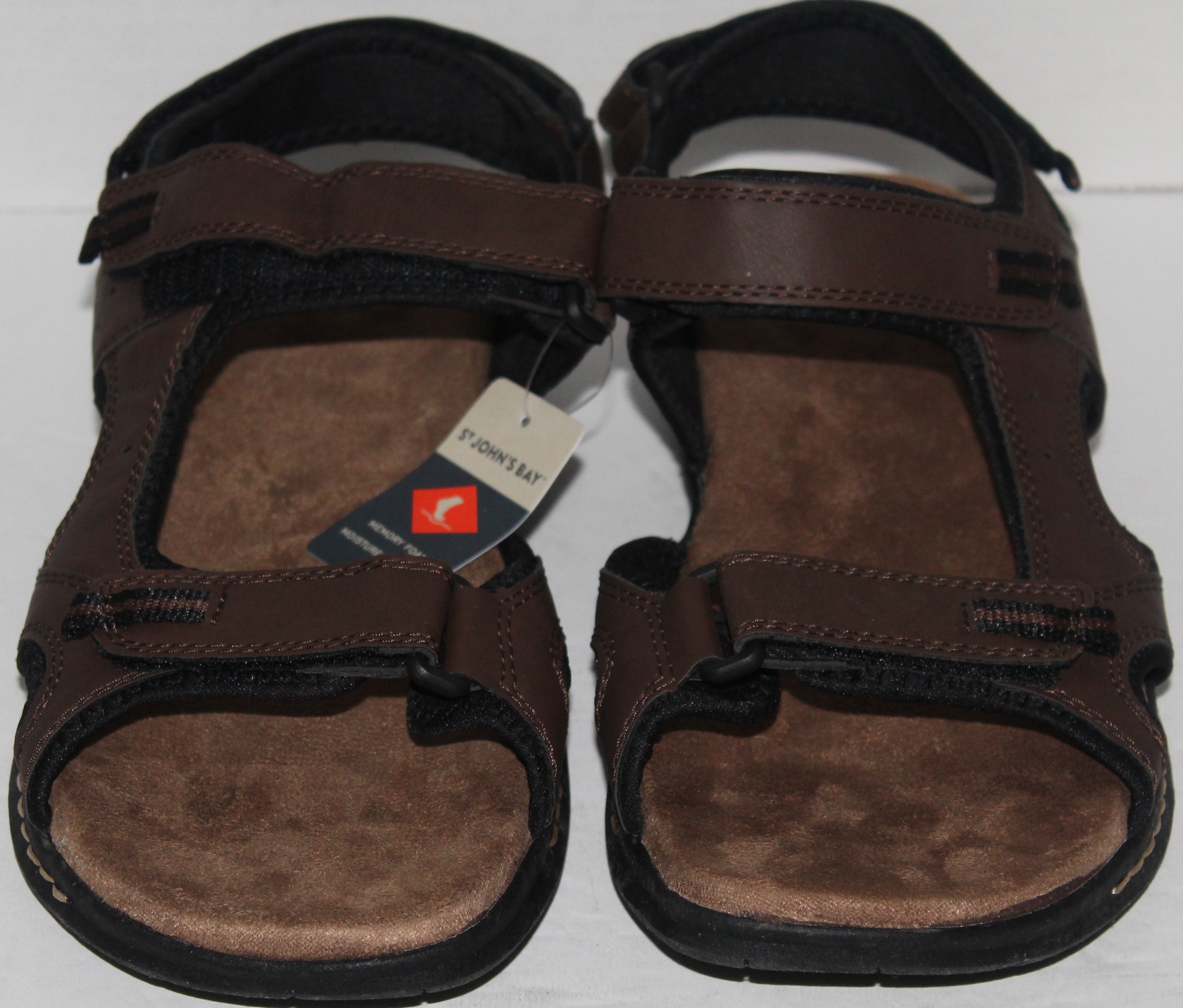 Men Sandals "St John's Bay" Size 13M Brown Open Toe Sling Back