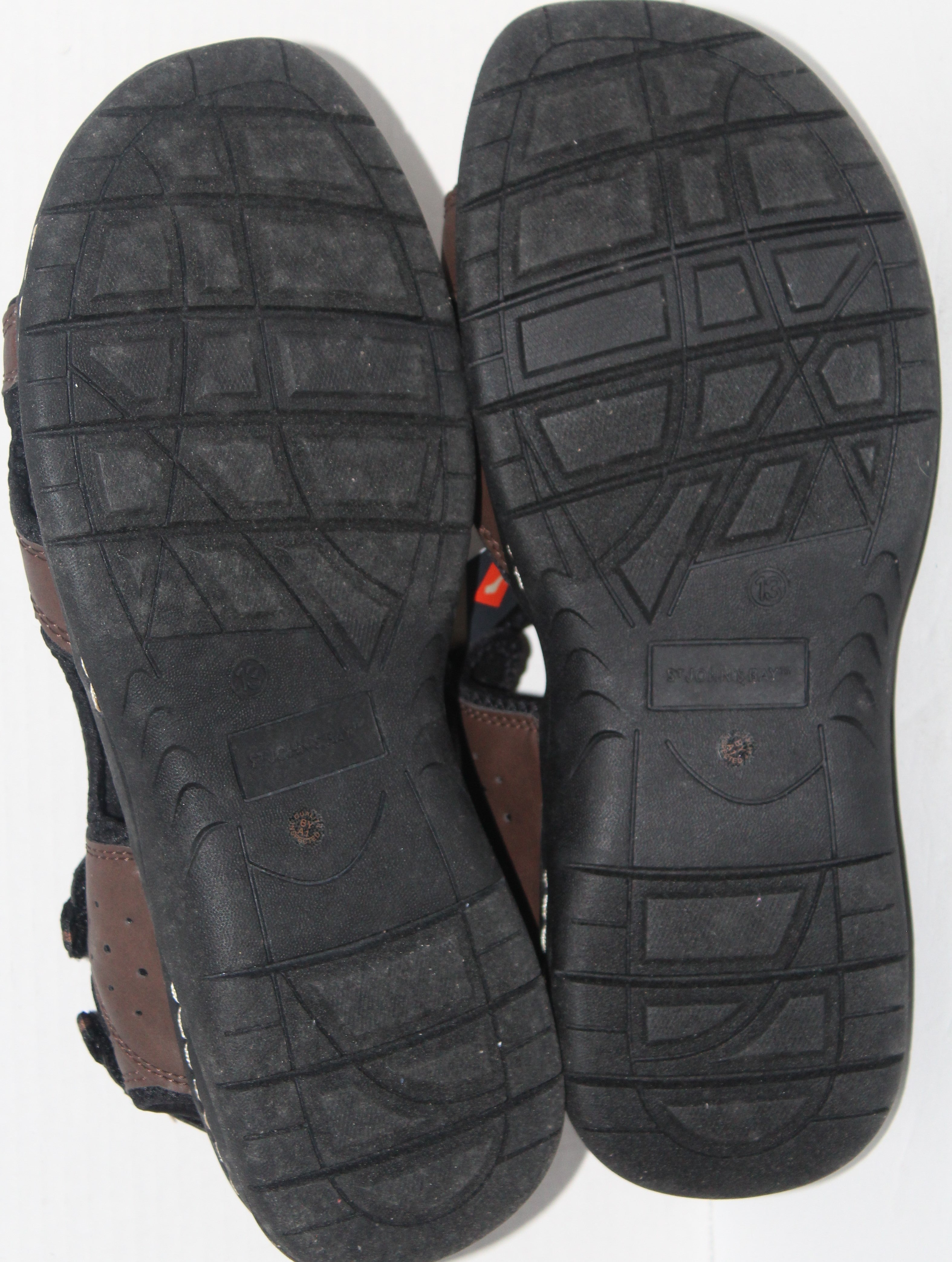 Men Sandals "St John's Bay" Size 13M Brown Open Toe Sling Back