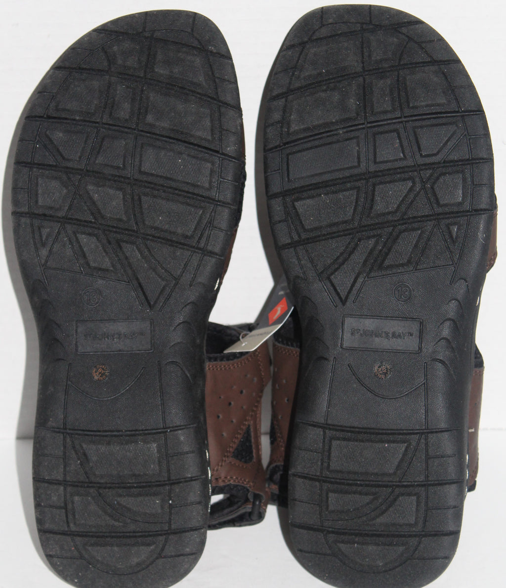 Men Sandals "St John's Bay" Size 13M Brown Open Toe Sling Back