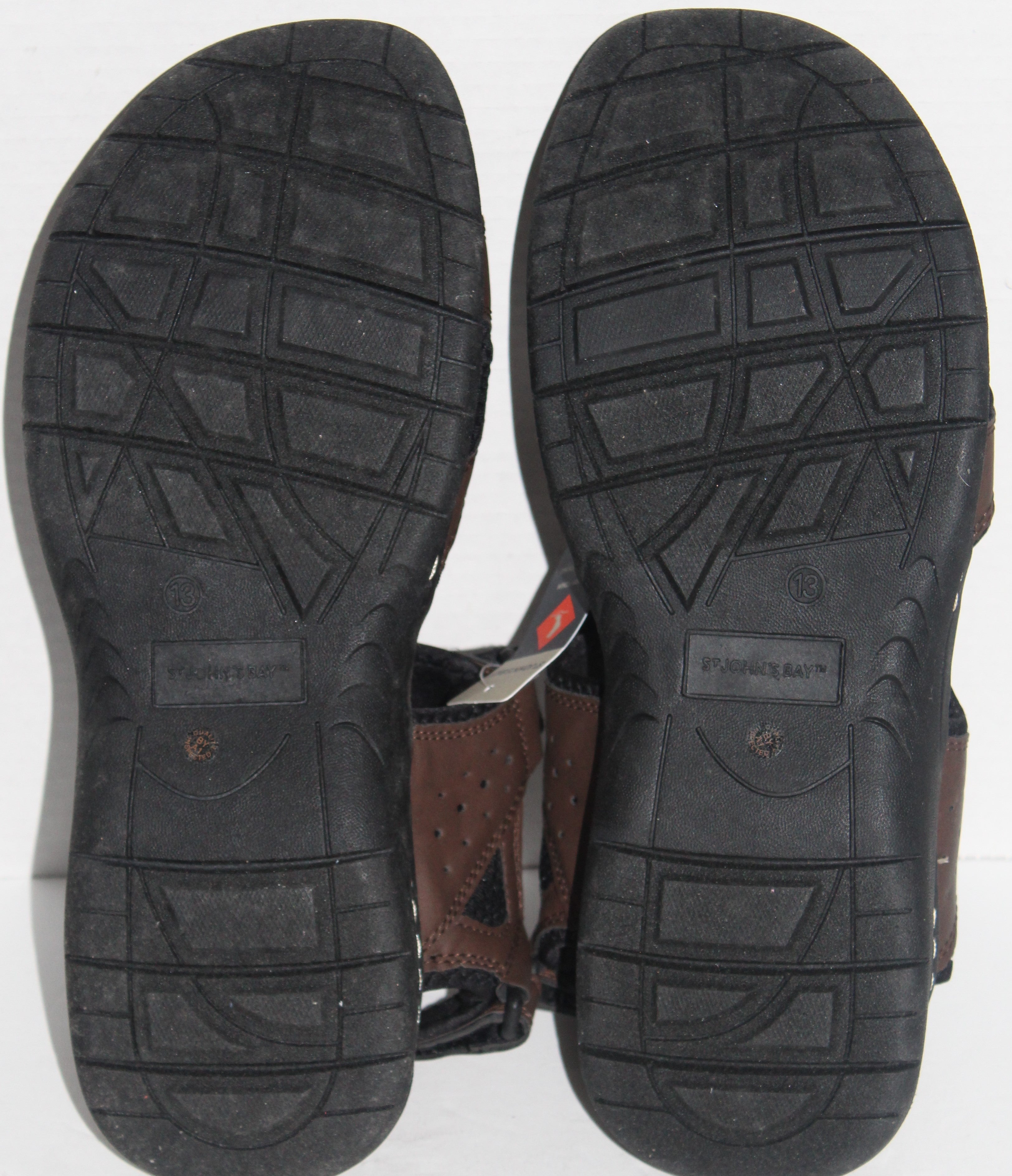 Men Sandals "St John's Bay" Size 13M Brown Open Toe Sling Back