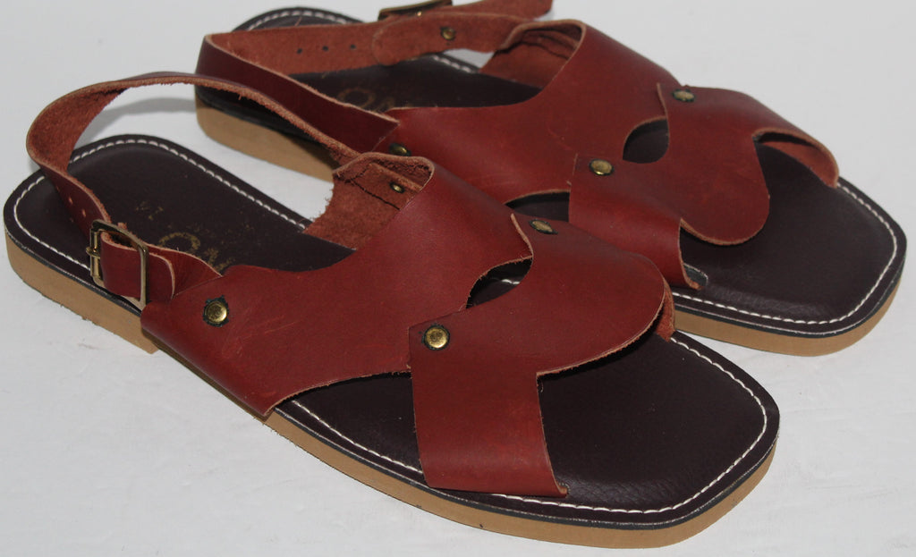 Men Sandals "KINO" Size 14M Brown Leather NEW