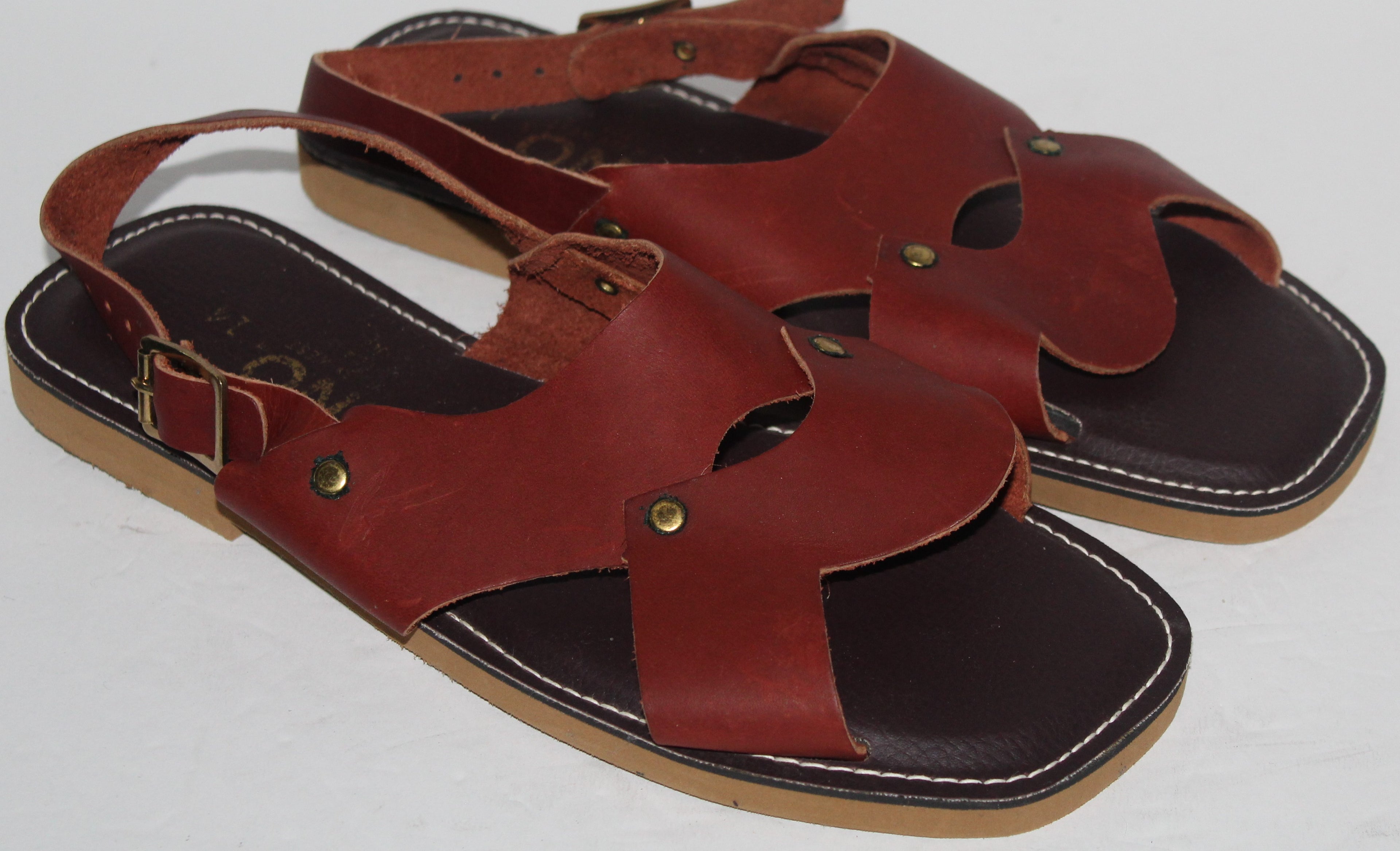 Men Sandals "KINO" Size 14M Brown Leather NEW