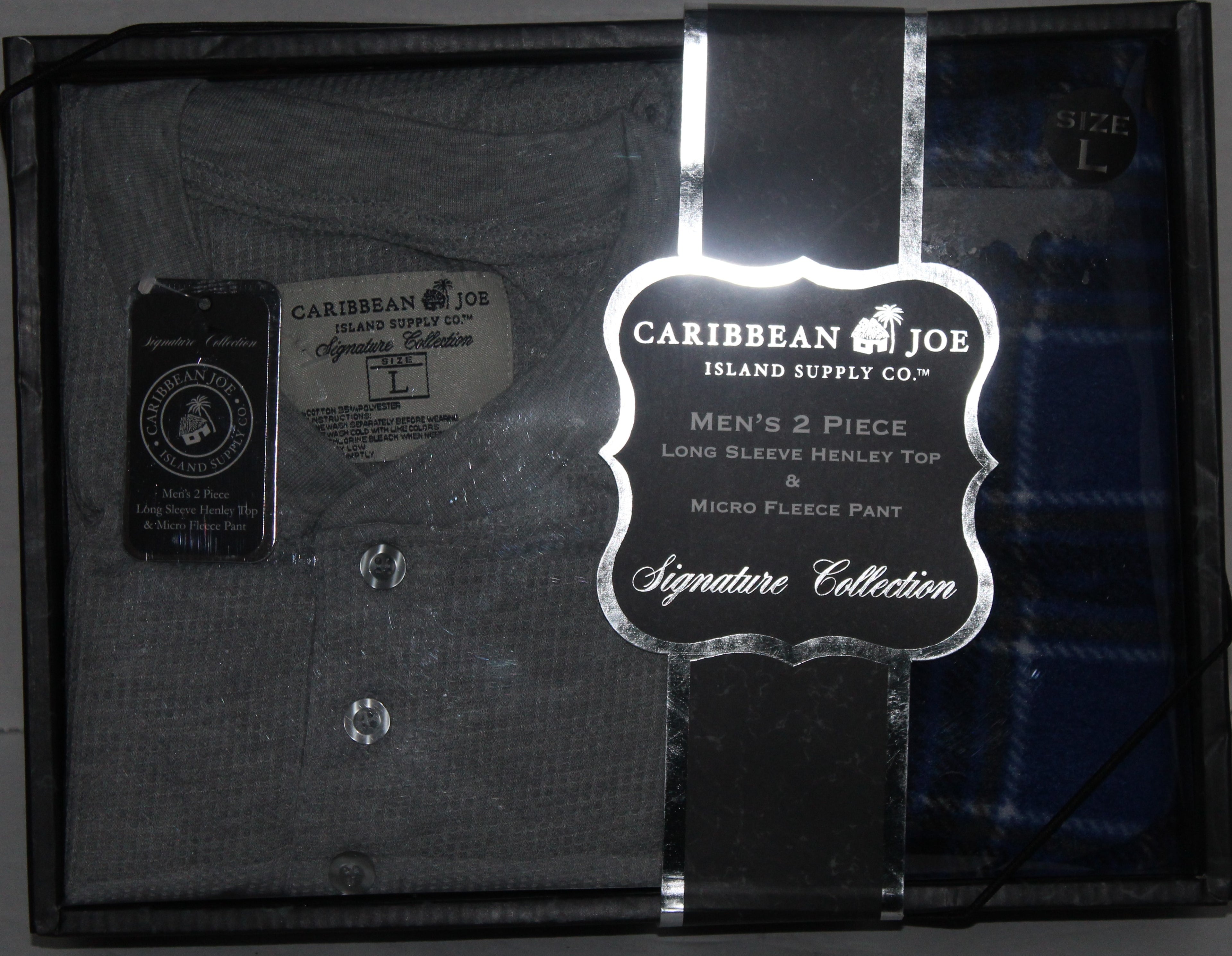 Men Lounge Wear "CARIBBEAN JOE" Size LARGE 2Pcs NIB