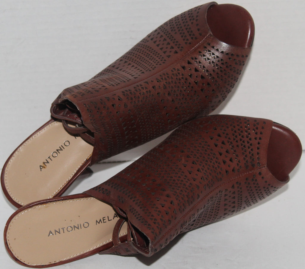 Women Heels "ANTONIO MELANI" Size 8.5M Brown Leather
