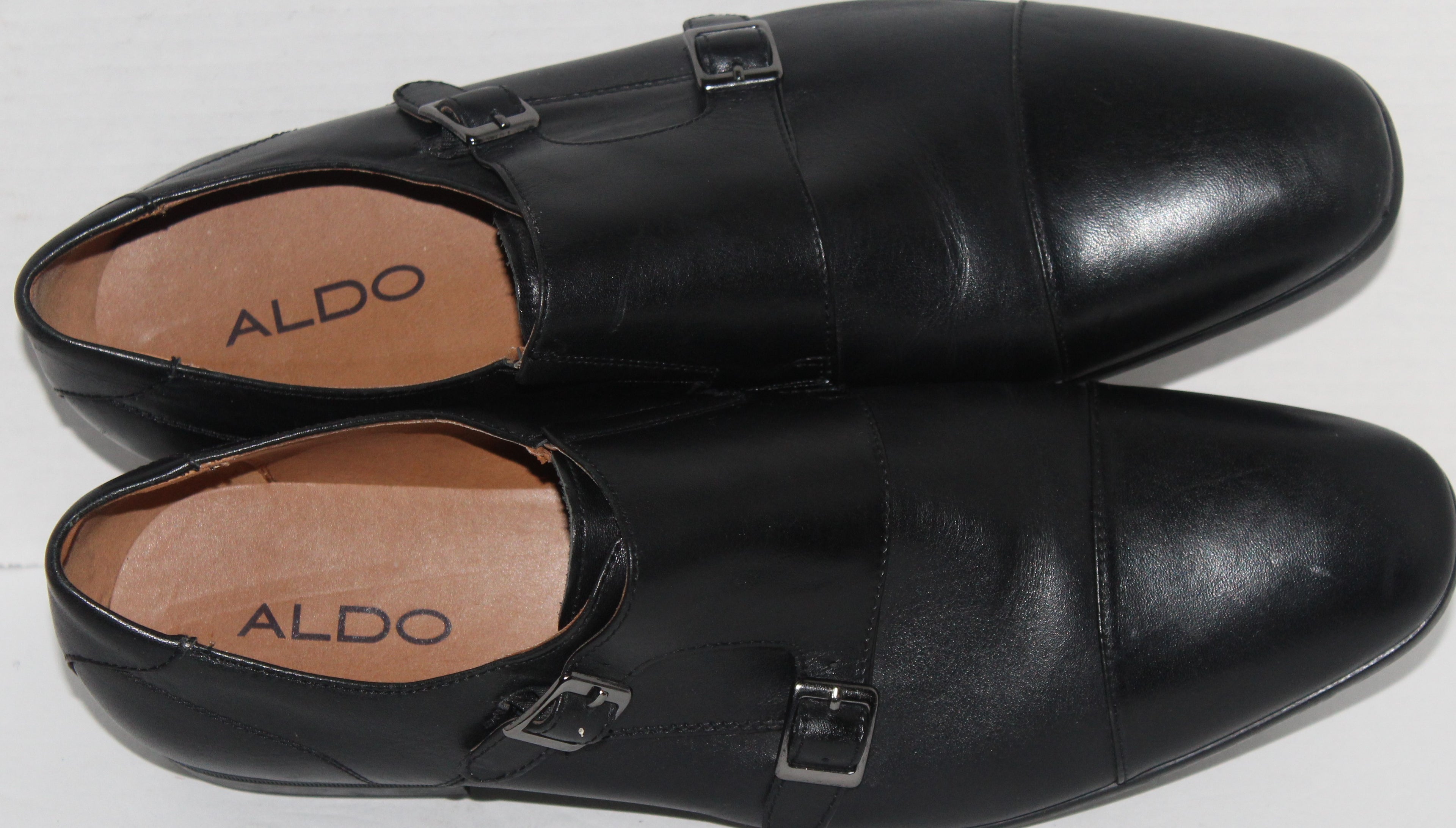 Men Dress Loafers "ALDO" Size US 11 EU 44 Black LEATHER NEW